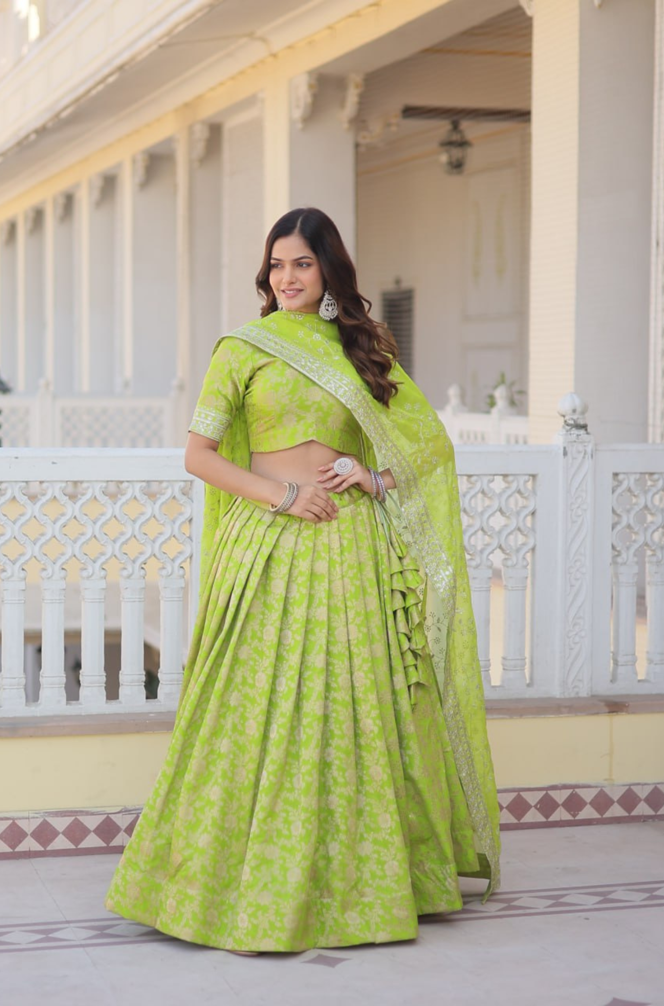 Designer Embroidered Lehenga Choli Set with Dupatta for Women