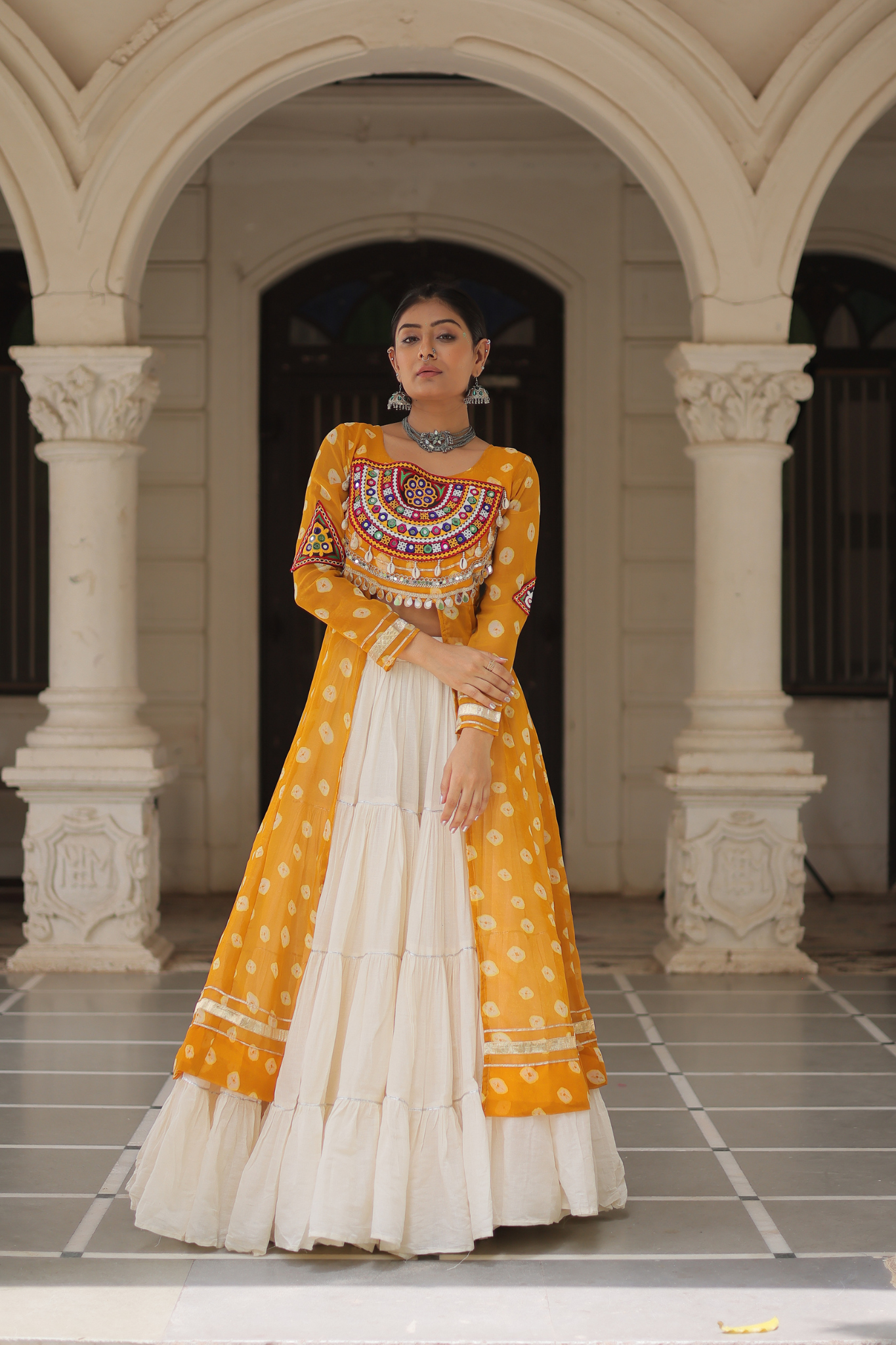 Women's Designer Navratri Koti Lehenga Choli | Garba Wear