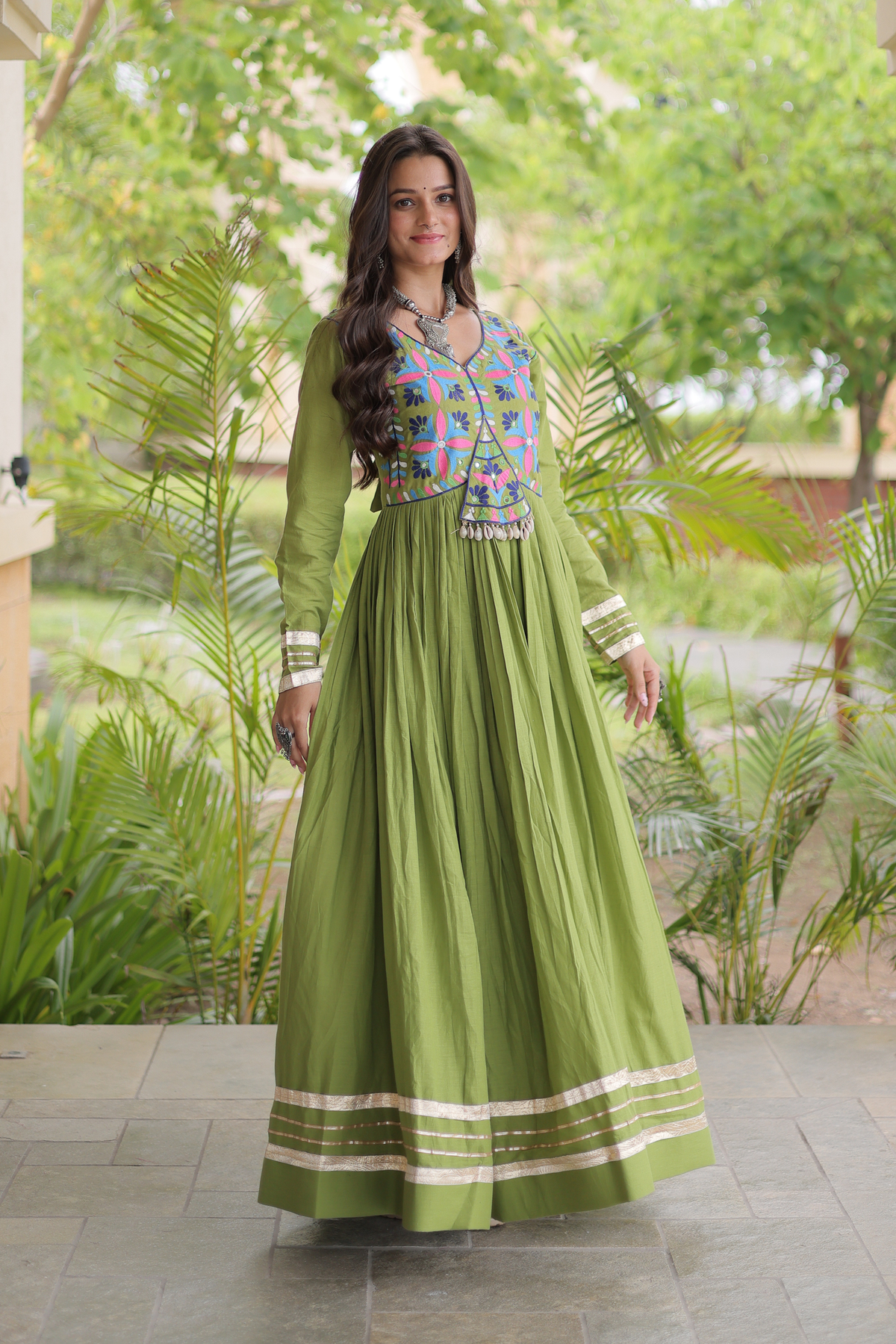 Women’s Designer Anarkali Gown | Embroidered Ethnic Floor Length Dress
