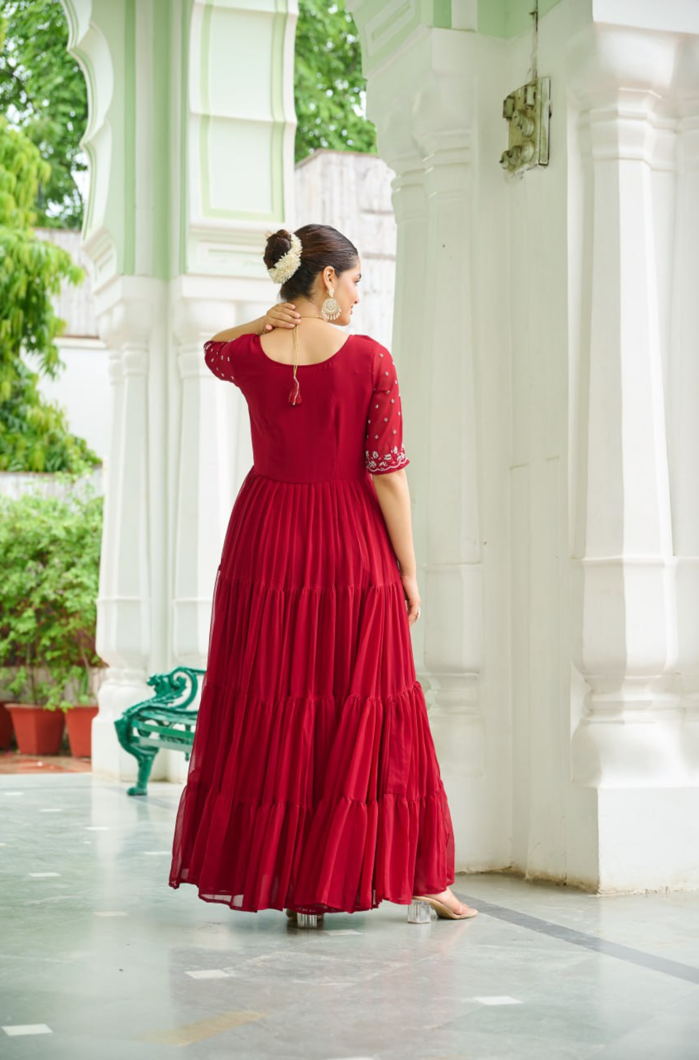 Premium Designer Embroidered Anarkali Gown for Women