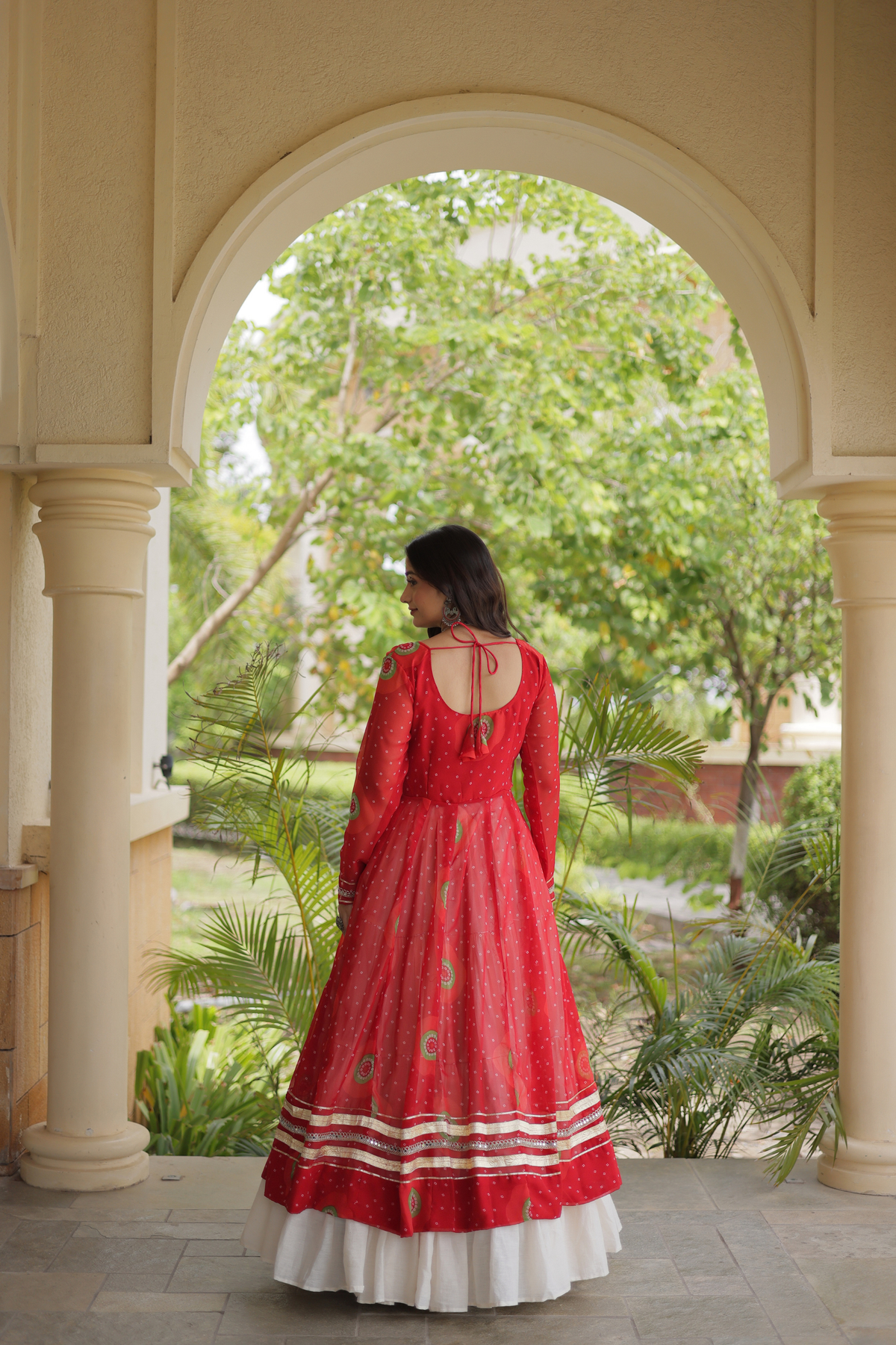 Designer Navratri Lehenga with Traditional Embellished Shrug & Flared Skirt