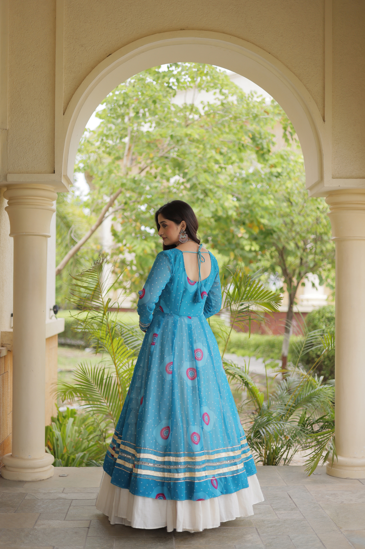 Designer Navratri Lehenga with Traditional Embellished Shrug & Flared Skirt