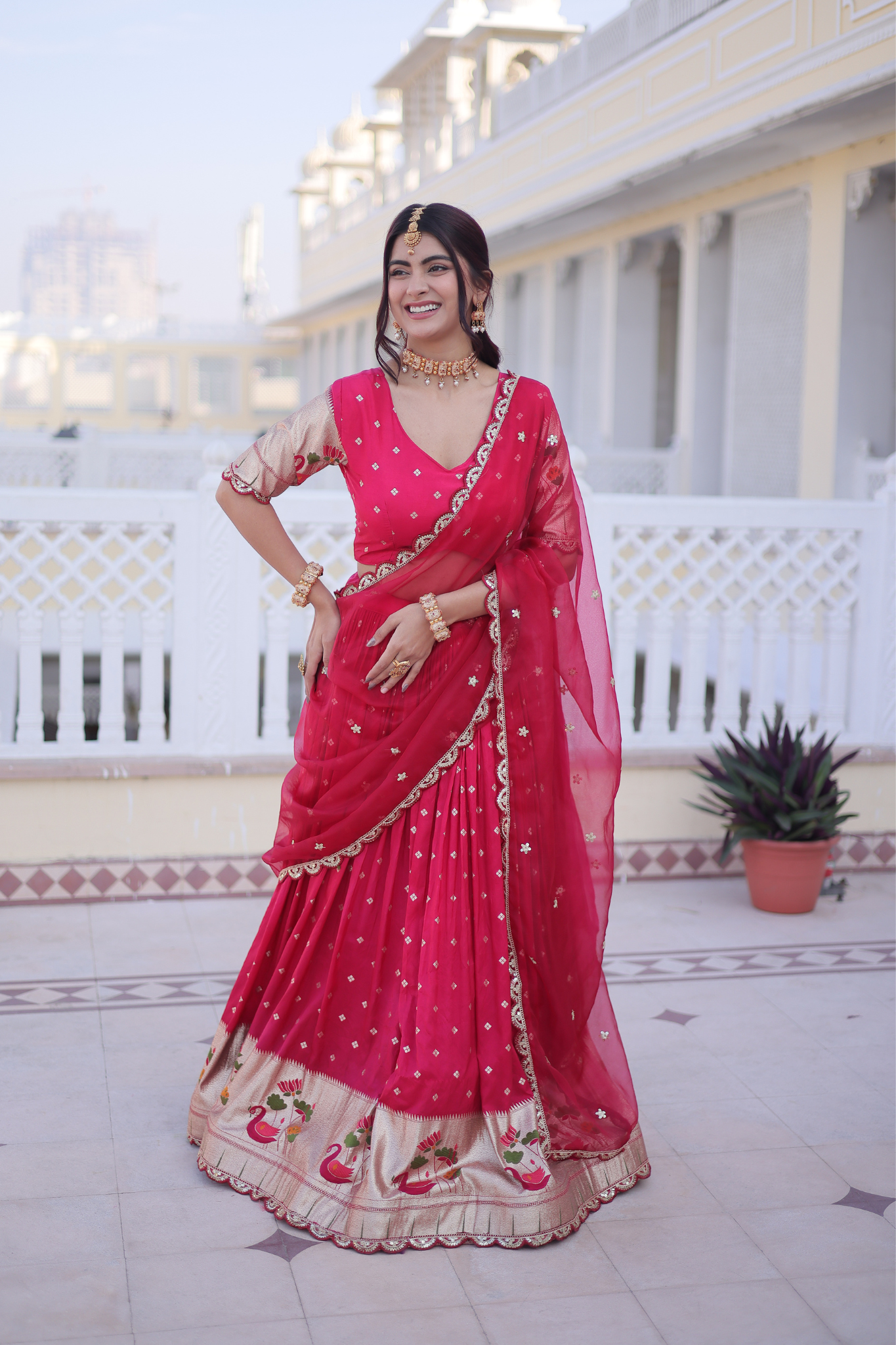 Designer Lehenga Choli with Dupatta Set for Women Party Wear Ethnic Outfit