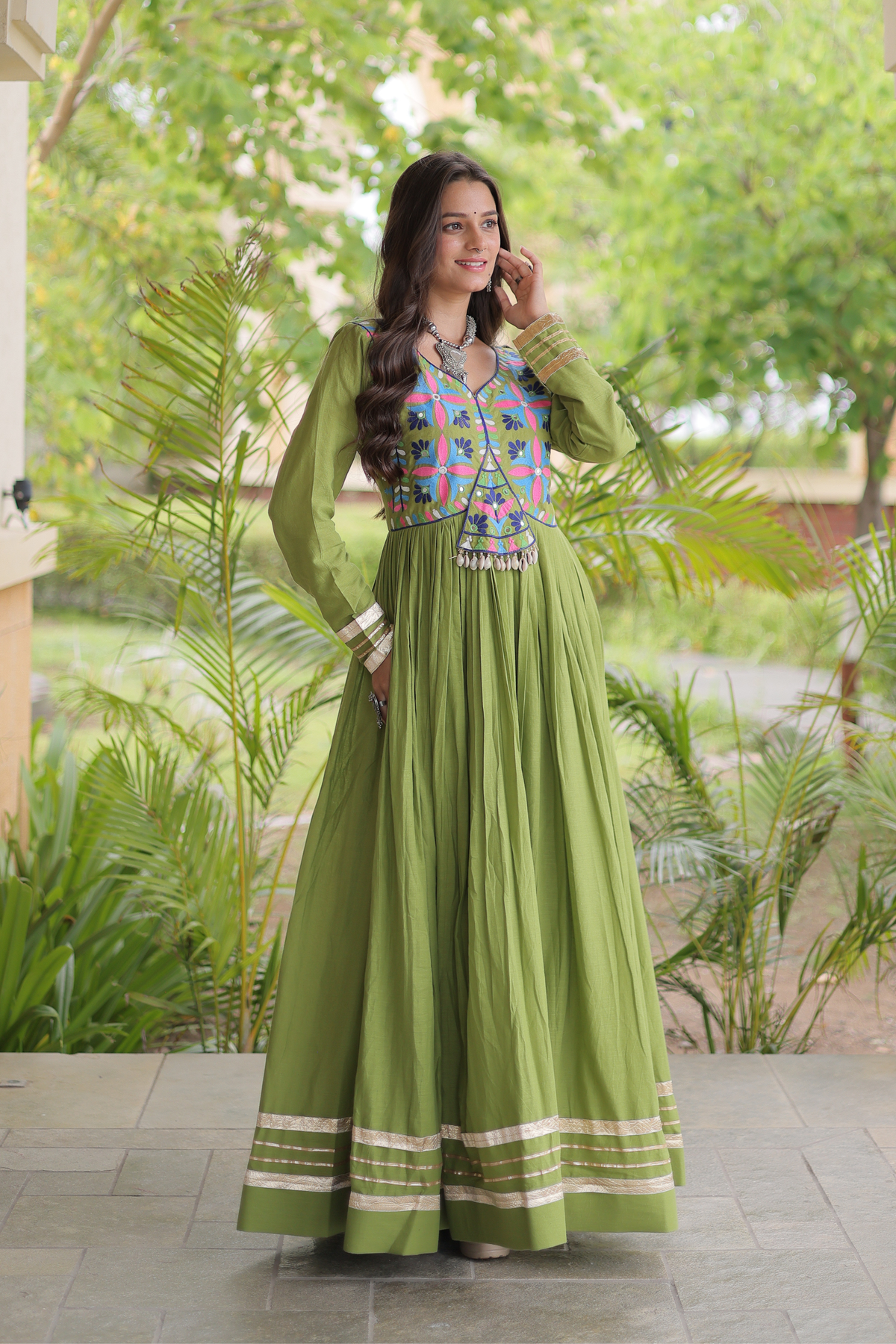 Women’s Designer Anarkali Gown | Embroidered Ethnic Floor Length Dress