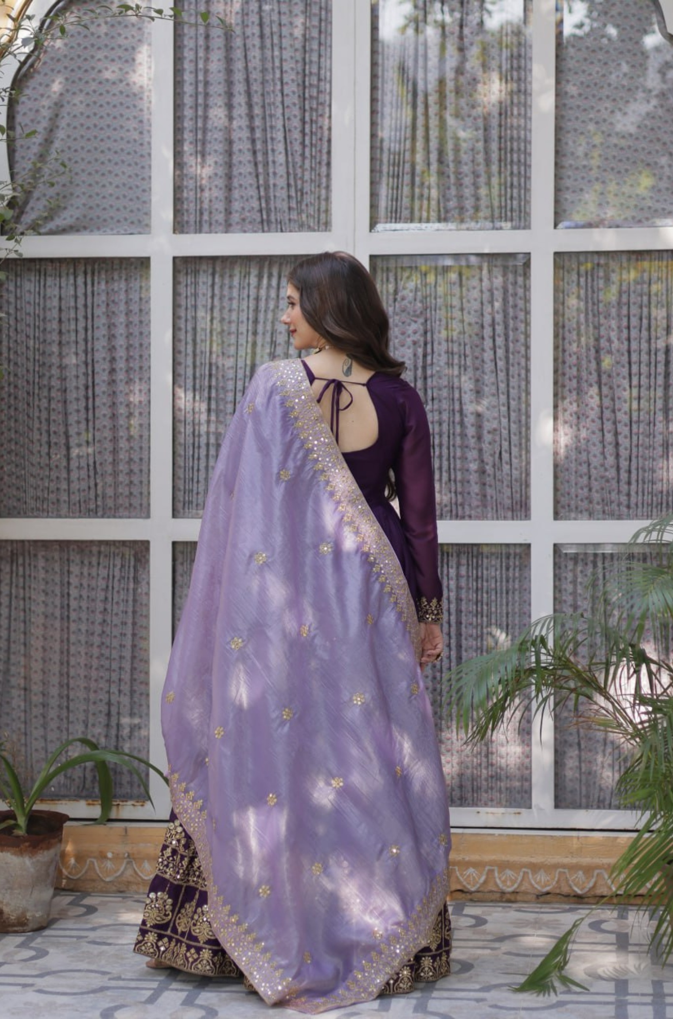 Women Luxury Traditional Anarkali Kurta Set With Elegant Dupatta