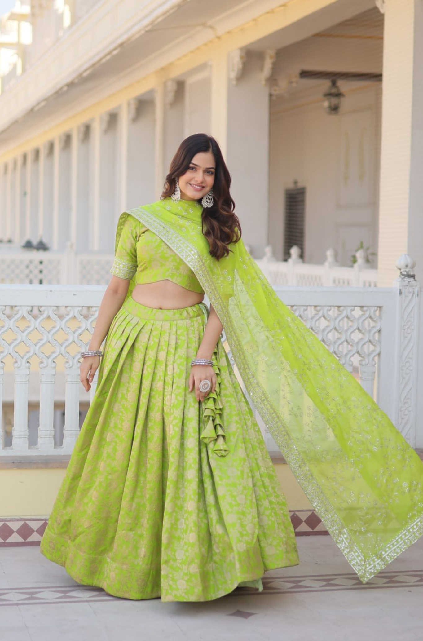 Designer Embroidered Lehenga Choli Set with Dupatta for Women