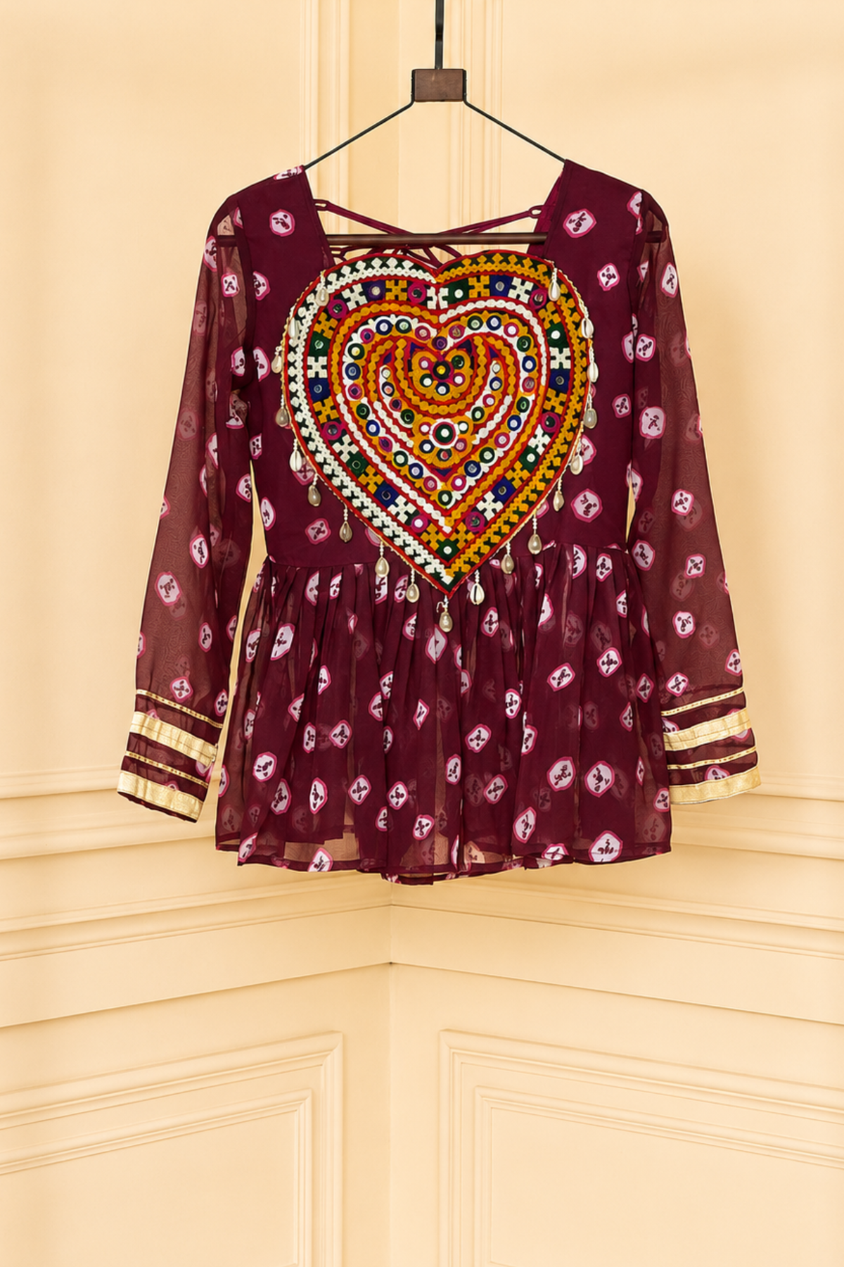 Girls Ethnic Embroidered Party Wear TOP