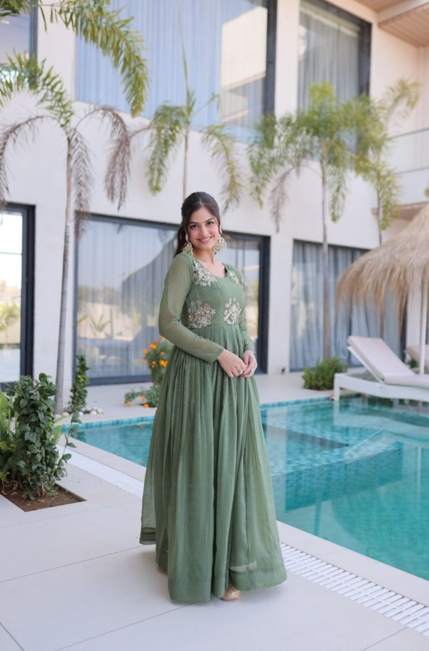 Designer Embroidered Anarkali Gown for Women