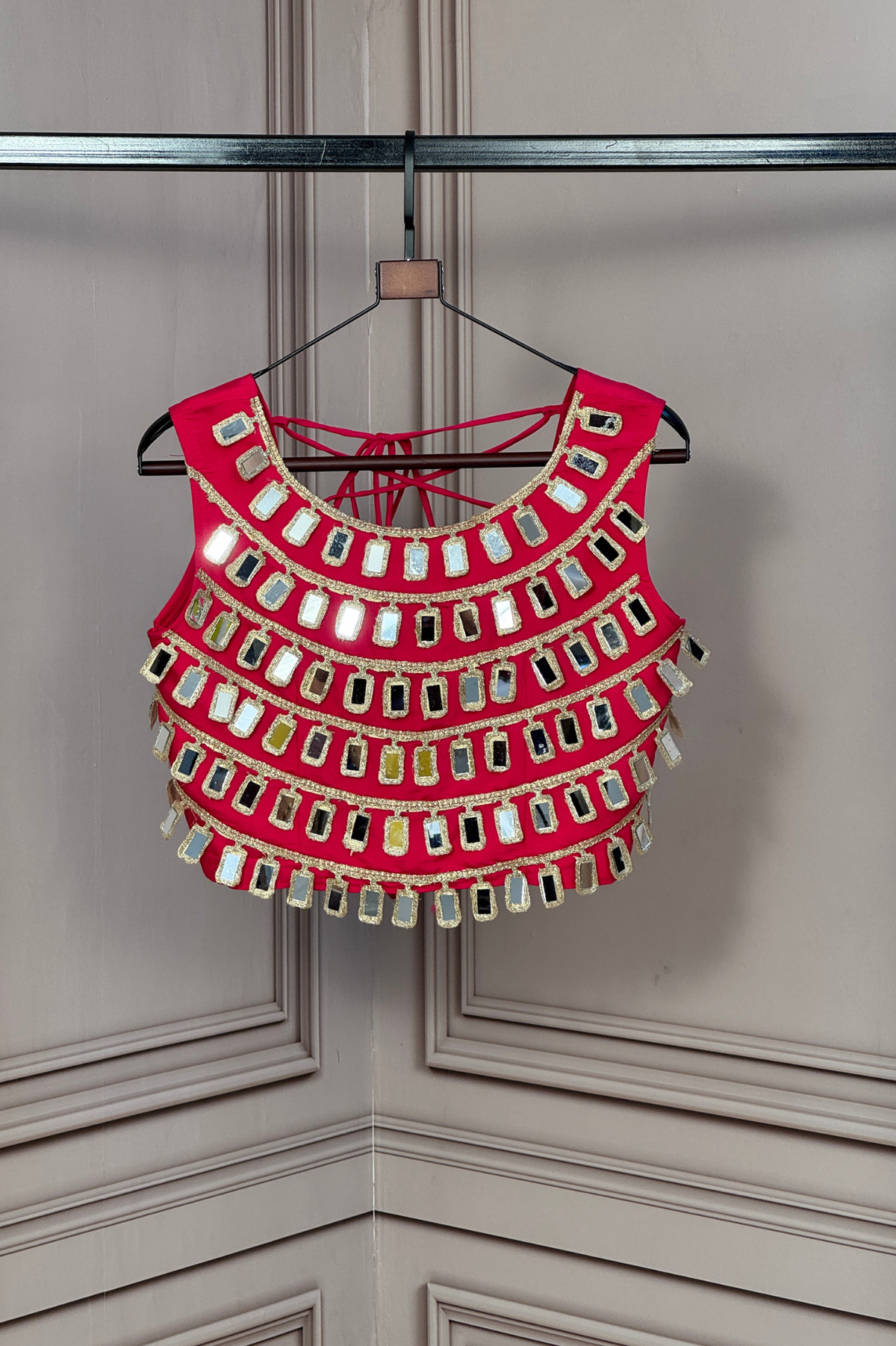 Designer Mirror Work Embroidered Blouse for Women #NavratriSpecial #NavratriOutfit