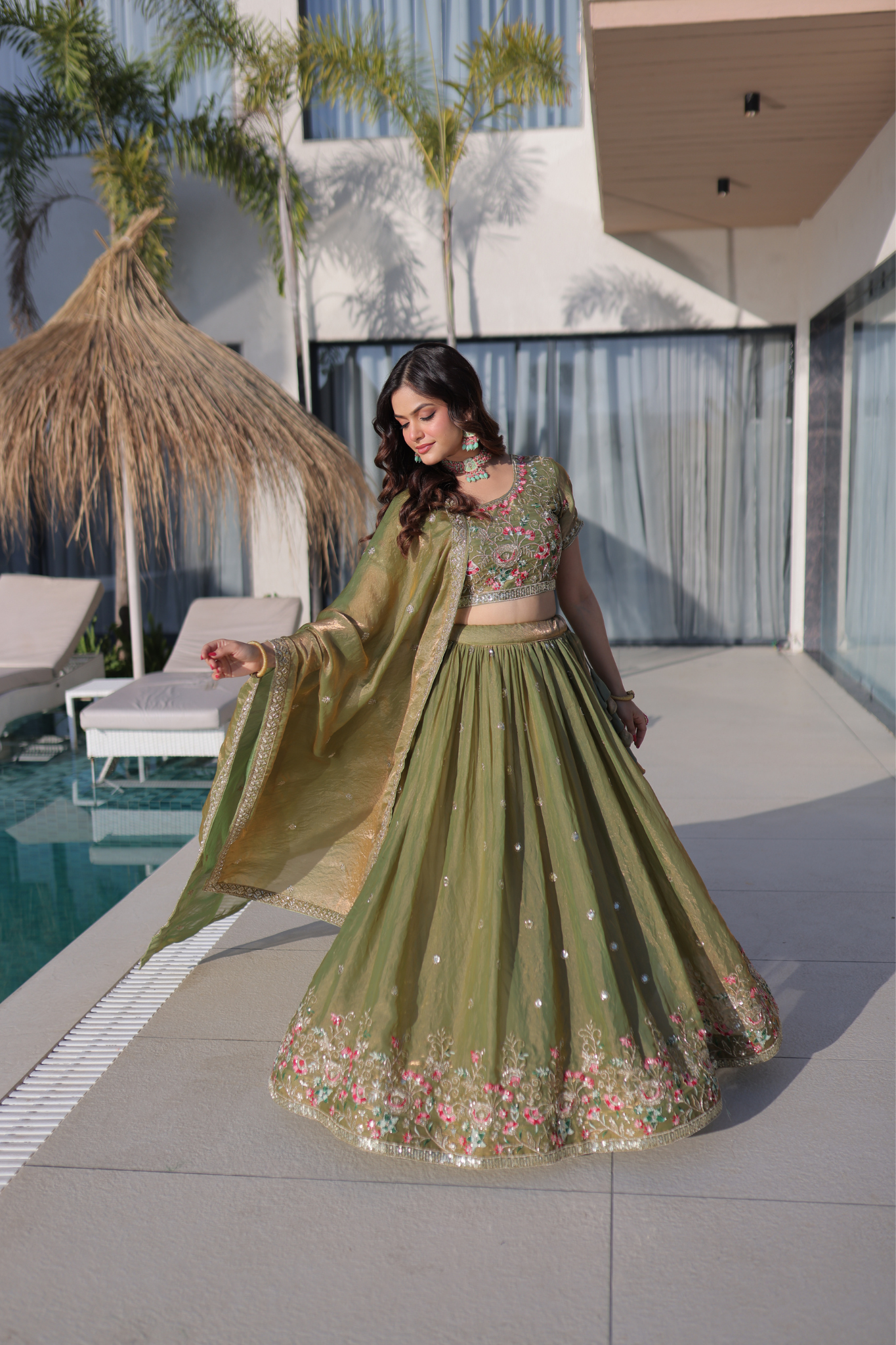 Women's Premium Embroidered Lehenga Choli with Dupatta