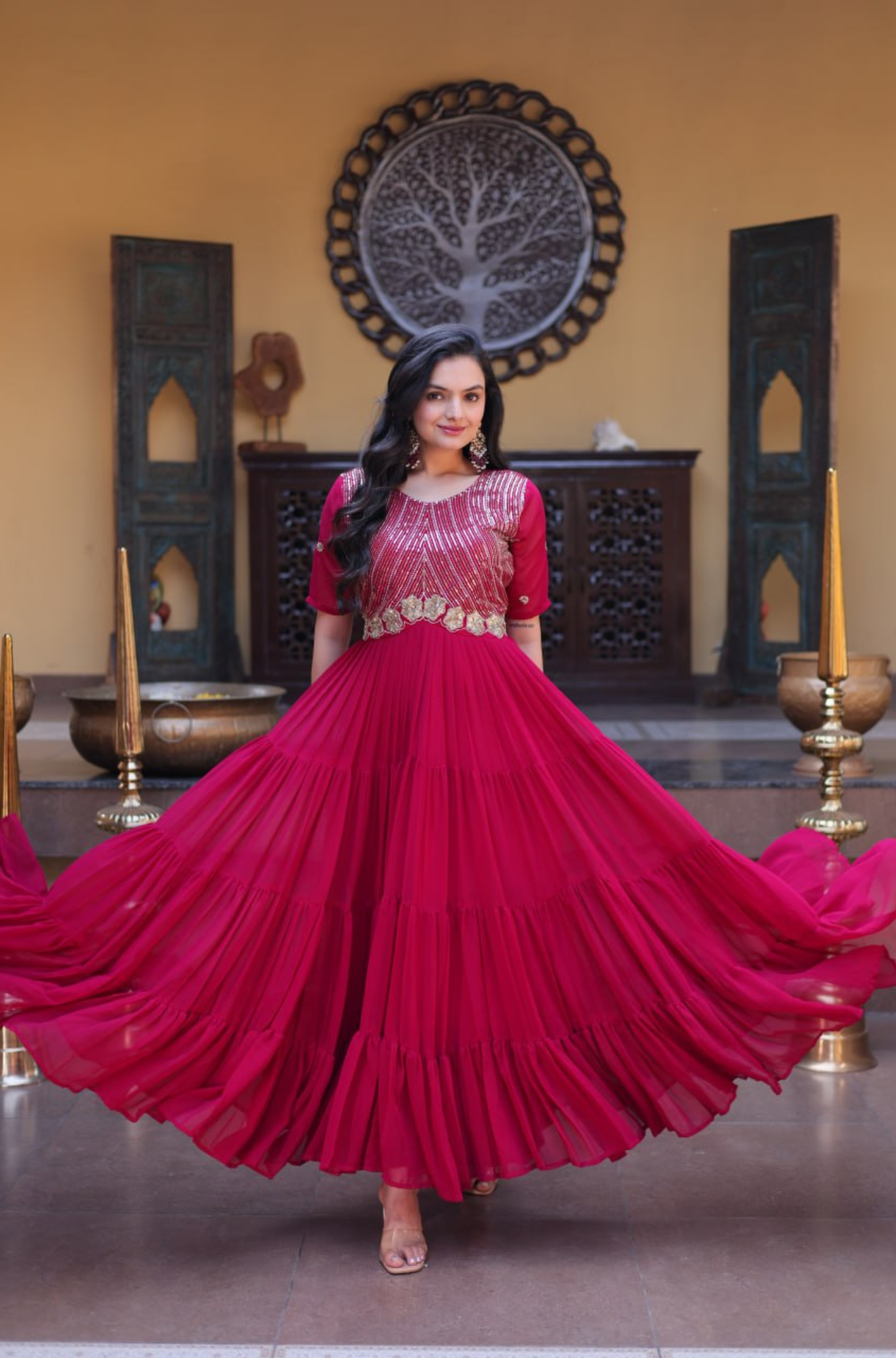 Women’s Designer Embroidered Anarkali Gown