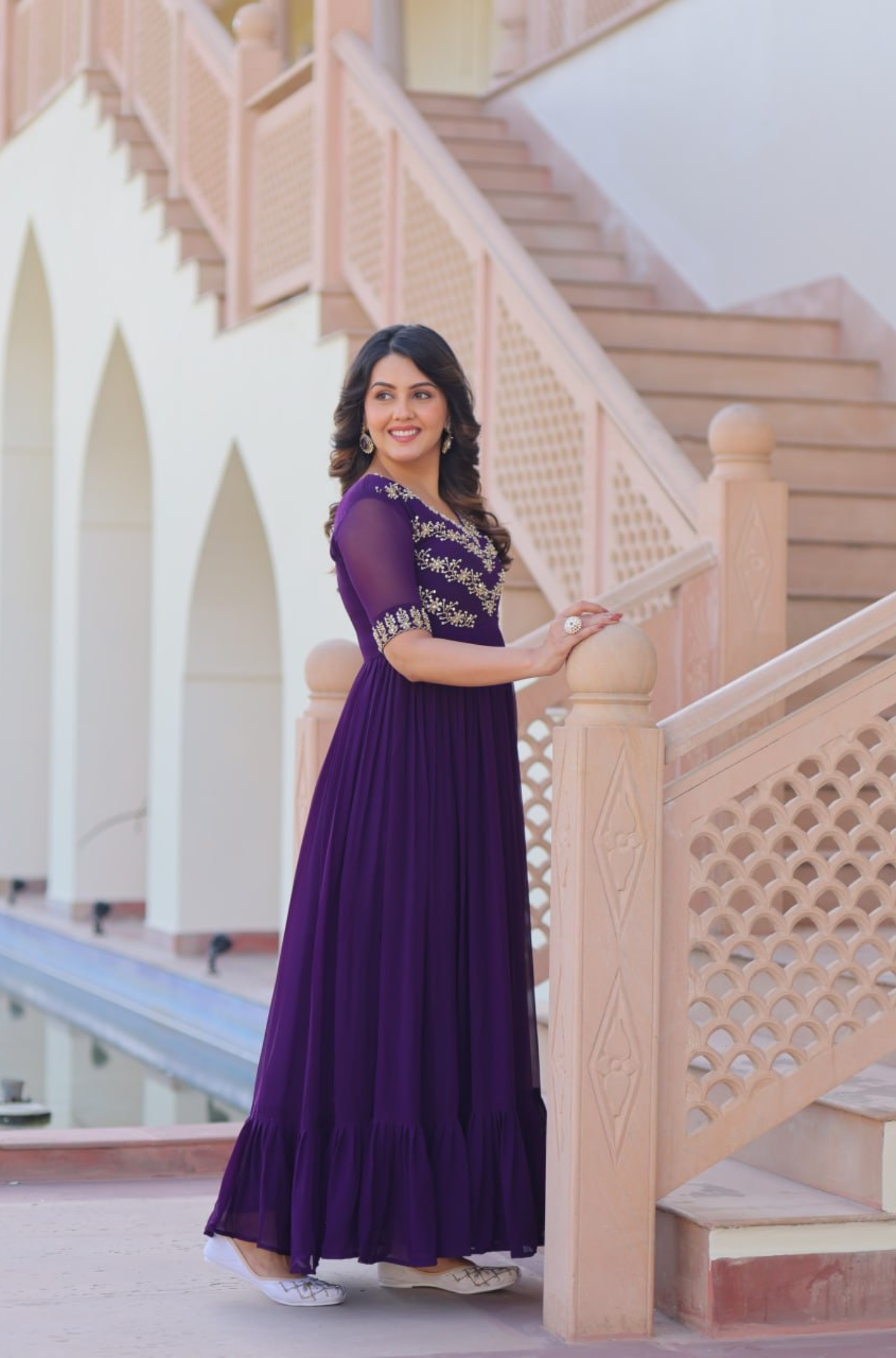 Designer Gown For Women Traditional Events Embroidered Anarkali Gown