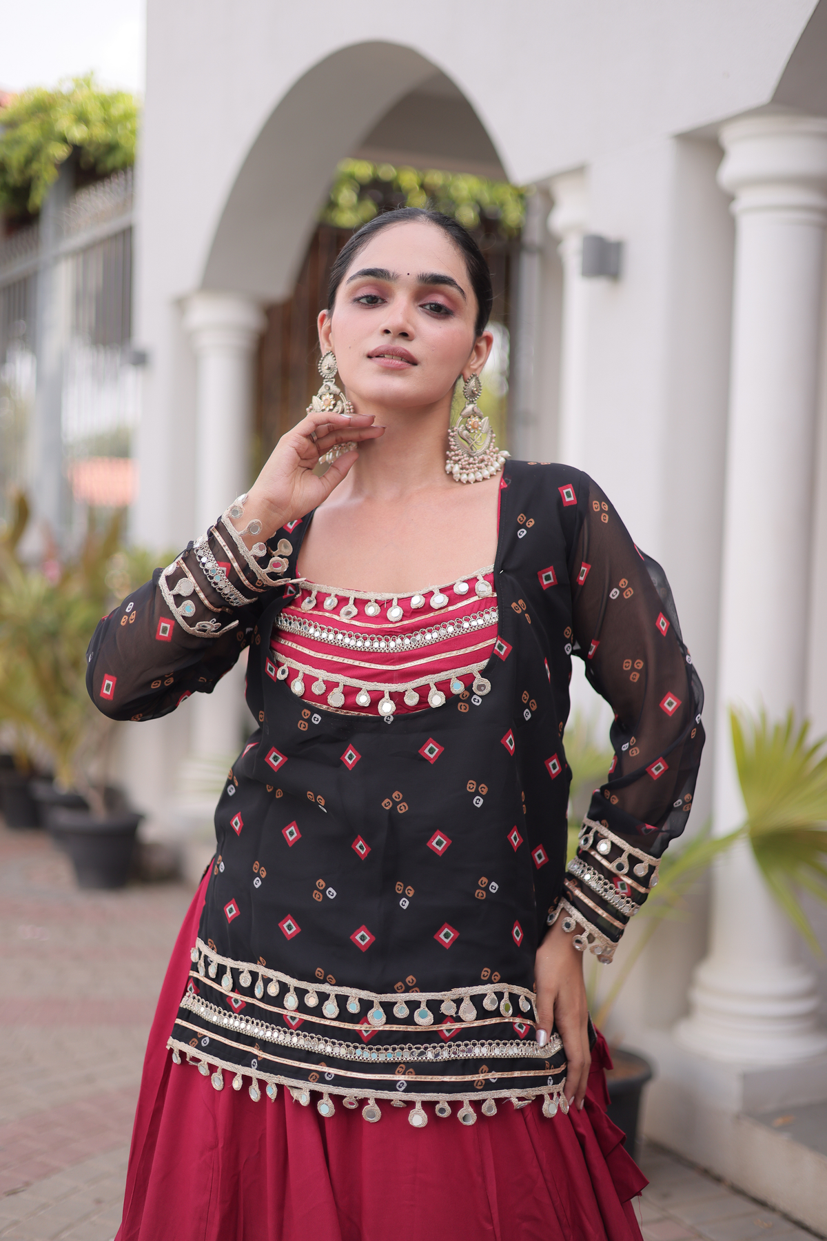 Women’s Embroidered Kurta with Flared Lehenga Set | Festive Ethnic Wear for Women