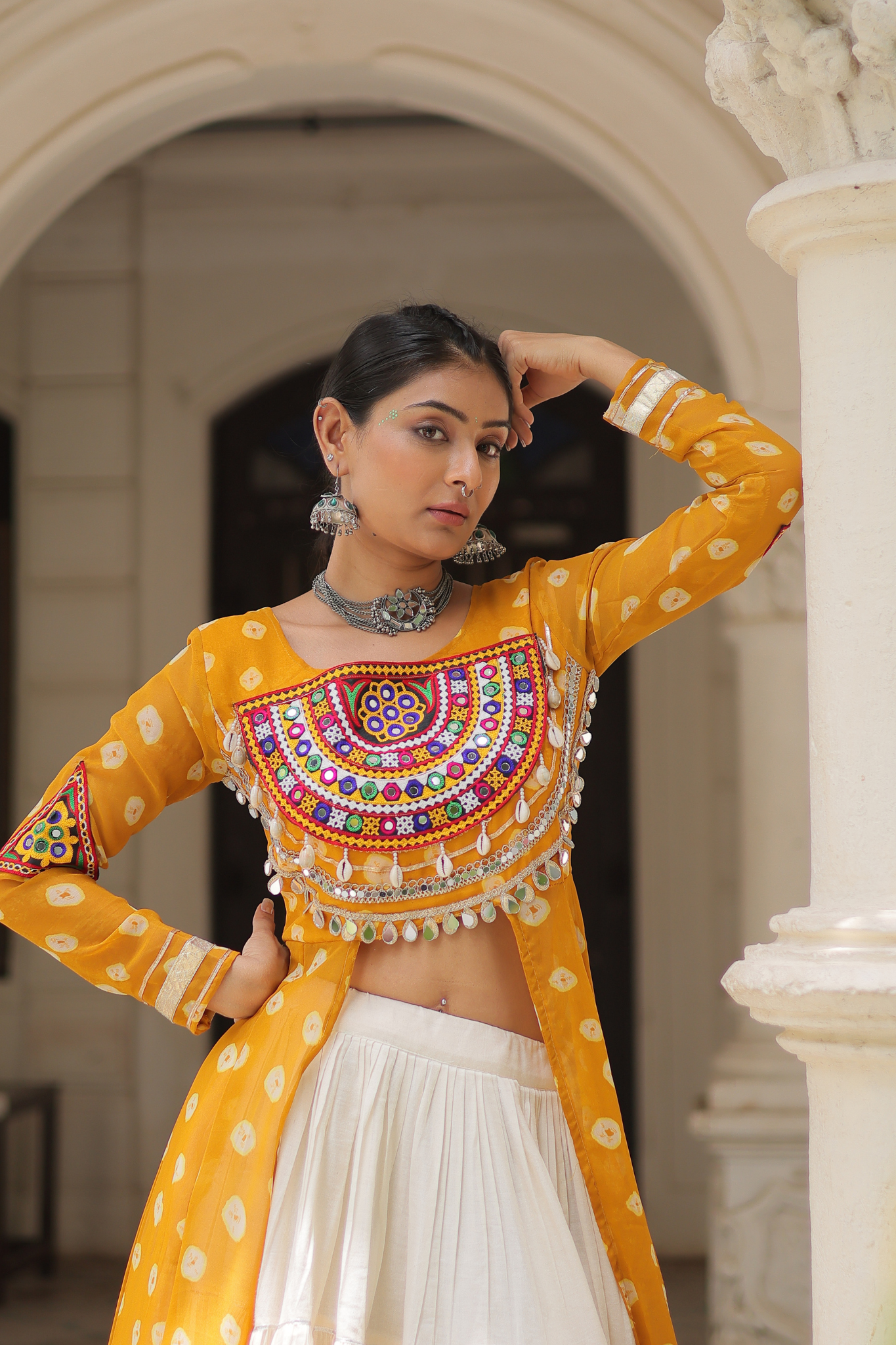 Women's Designer Navratri Koti Lehenga Choli | Garba Wear