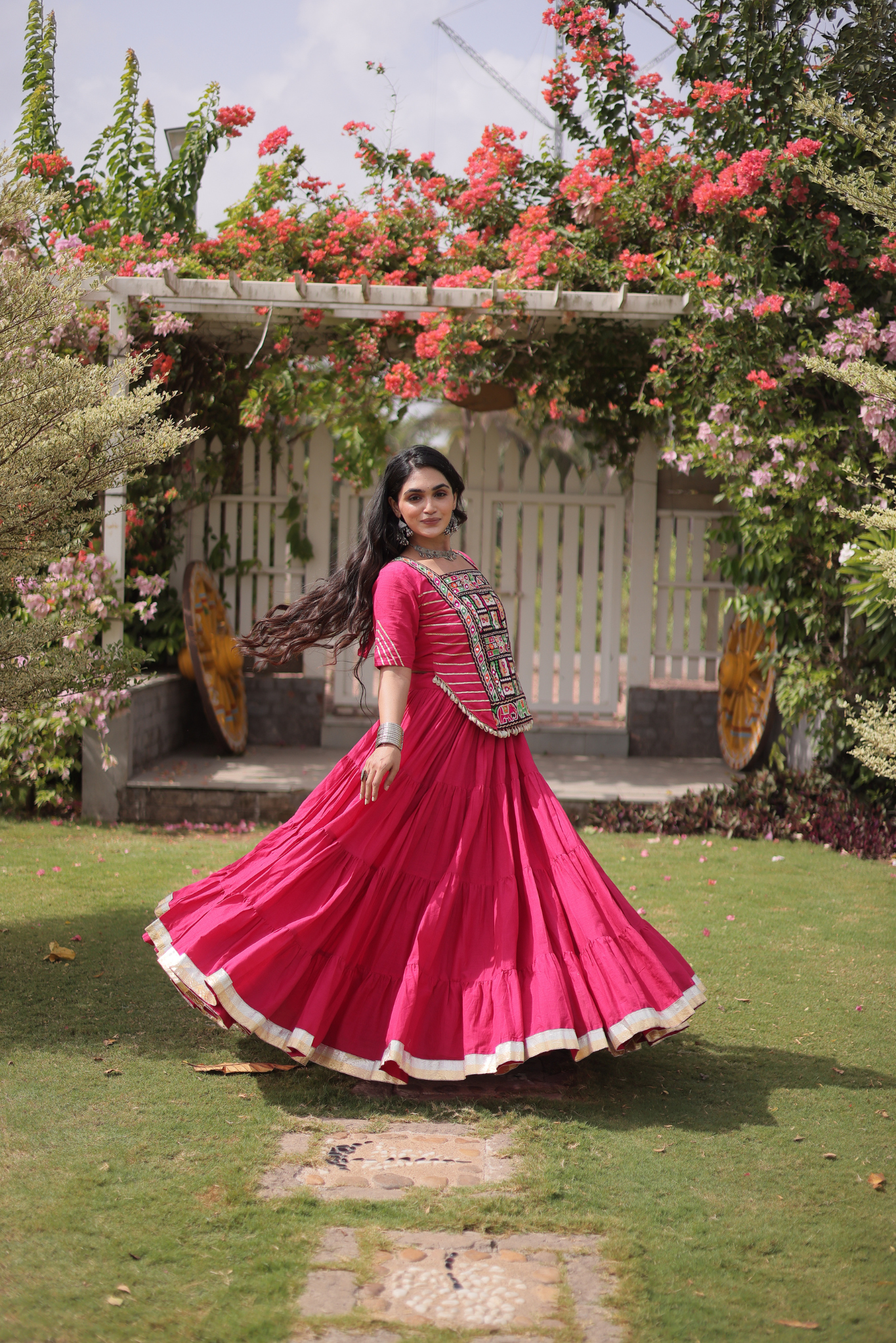 Women's Designer Embroidered Lehenga Set with Kutchi Gamthi Work | Traditional Navratri, Garba, Festive & Wedding Wear