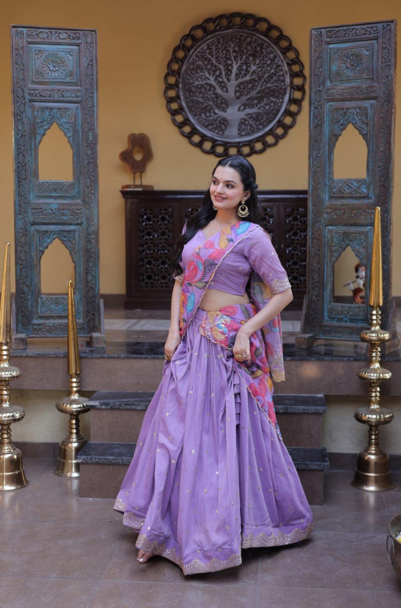 Designer Lehenga Choli for Women with Printed Dupatta & Sequins Work