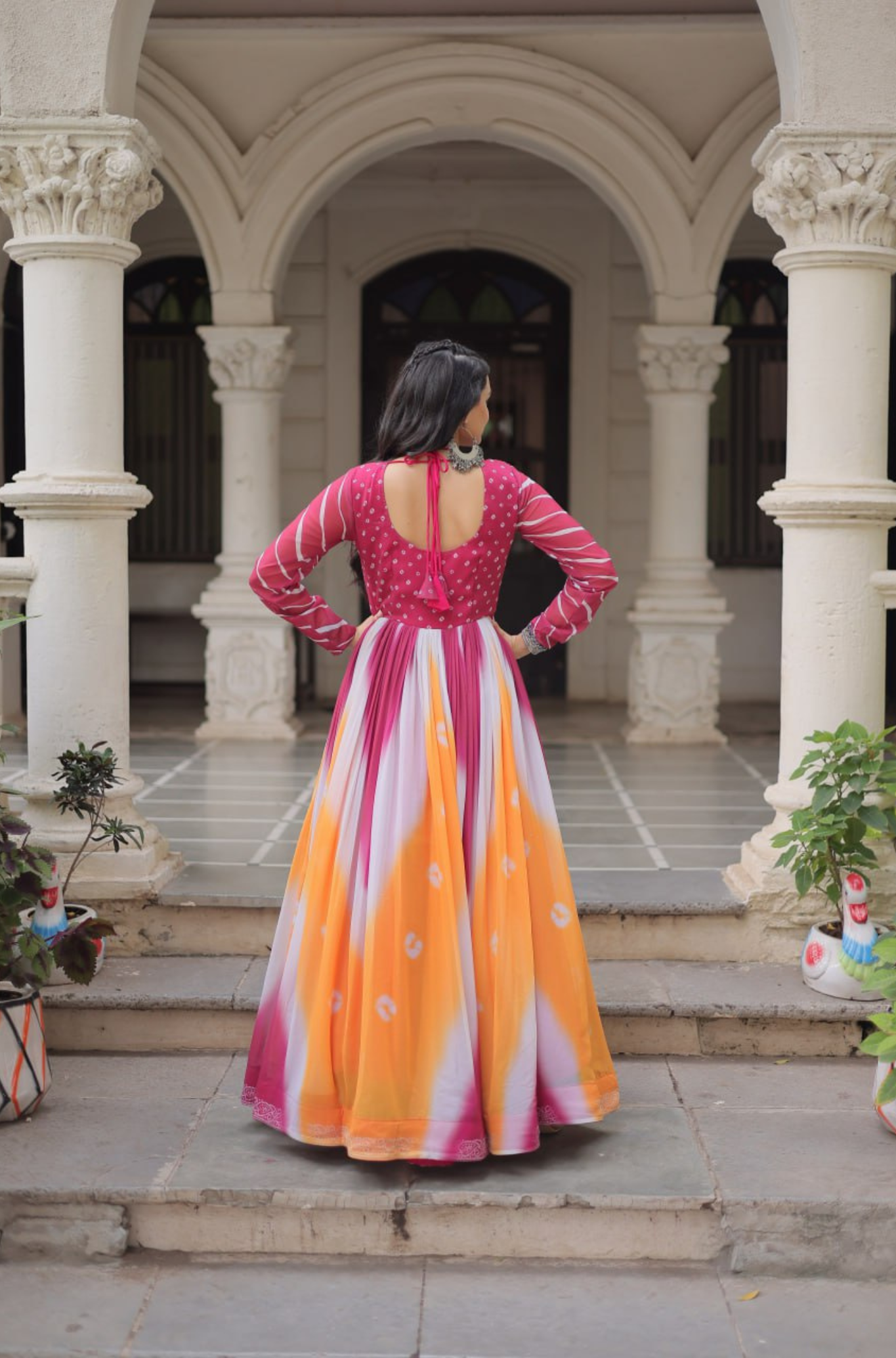 Designer Printed Anarkali Gown for Women