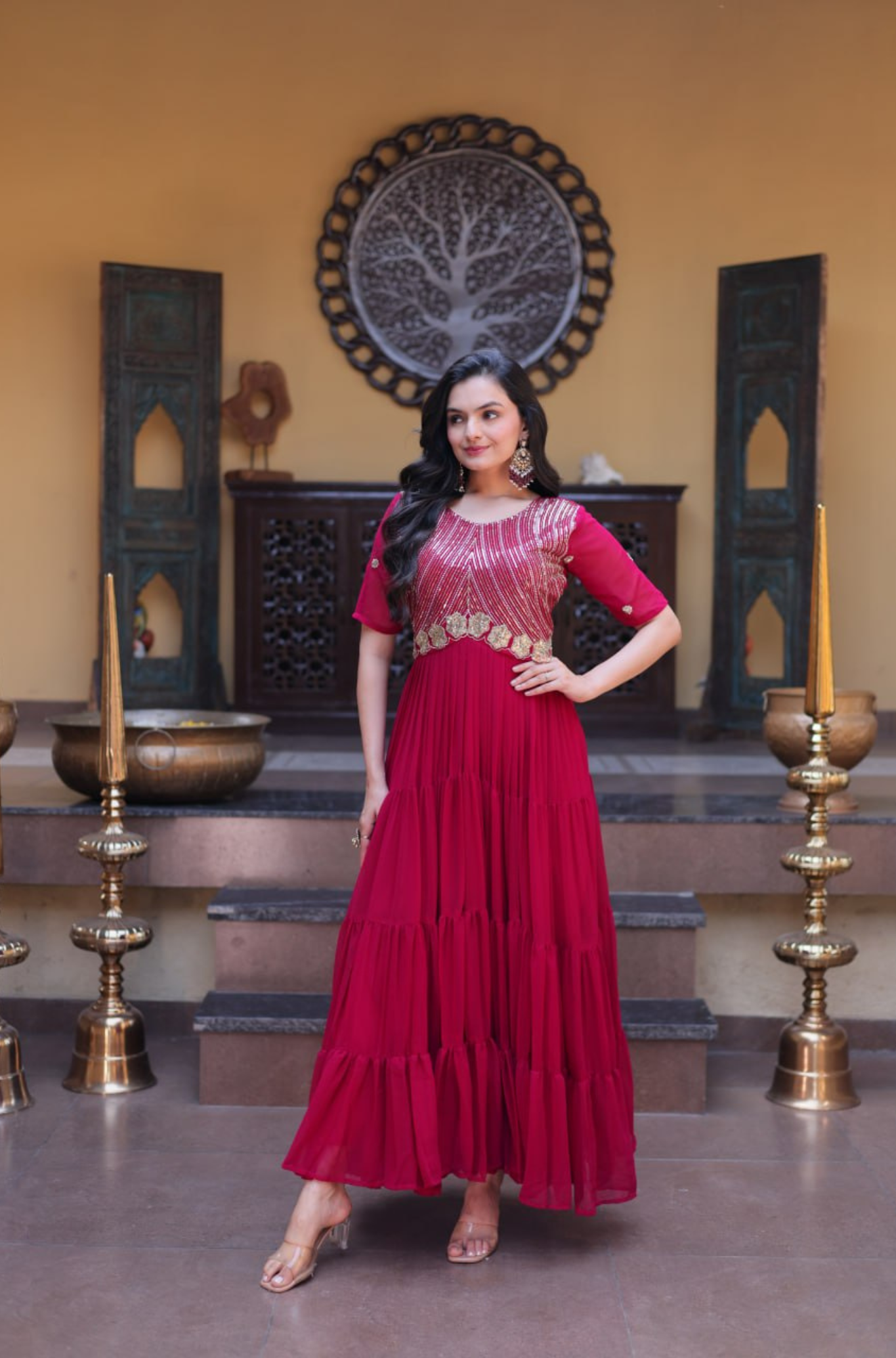 Women’s Designer Embroidered Anarkali Gown