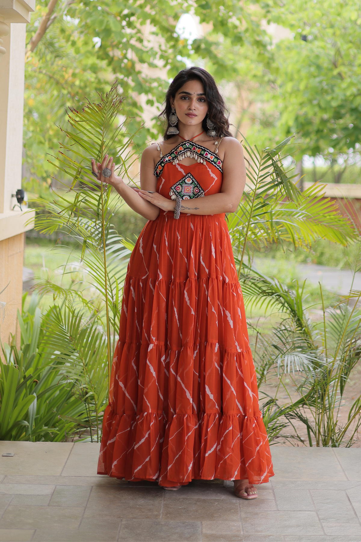 Women’s Designer Embroidered Ethnic Gown | Flared Anarkali Dress with Traditional Embellished Work