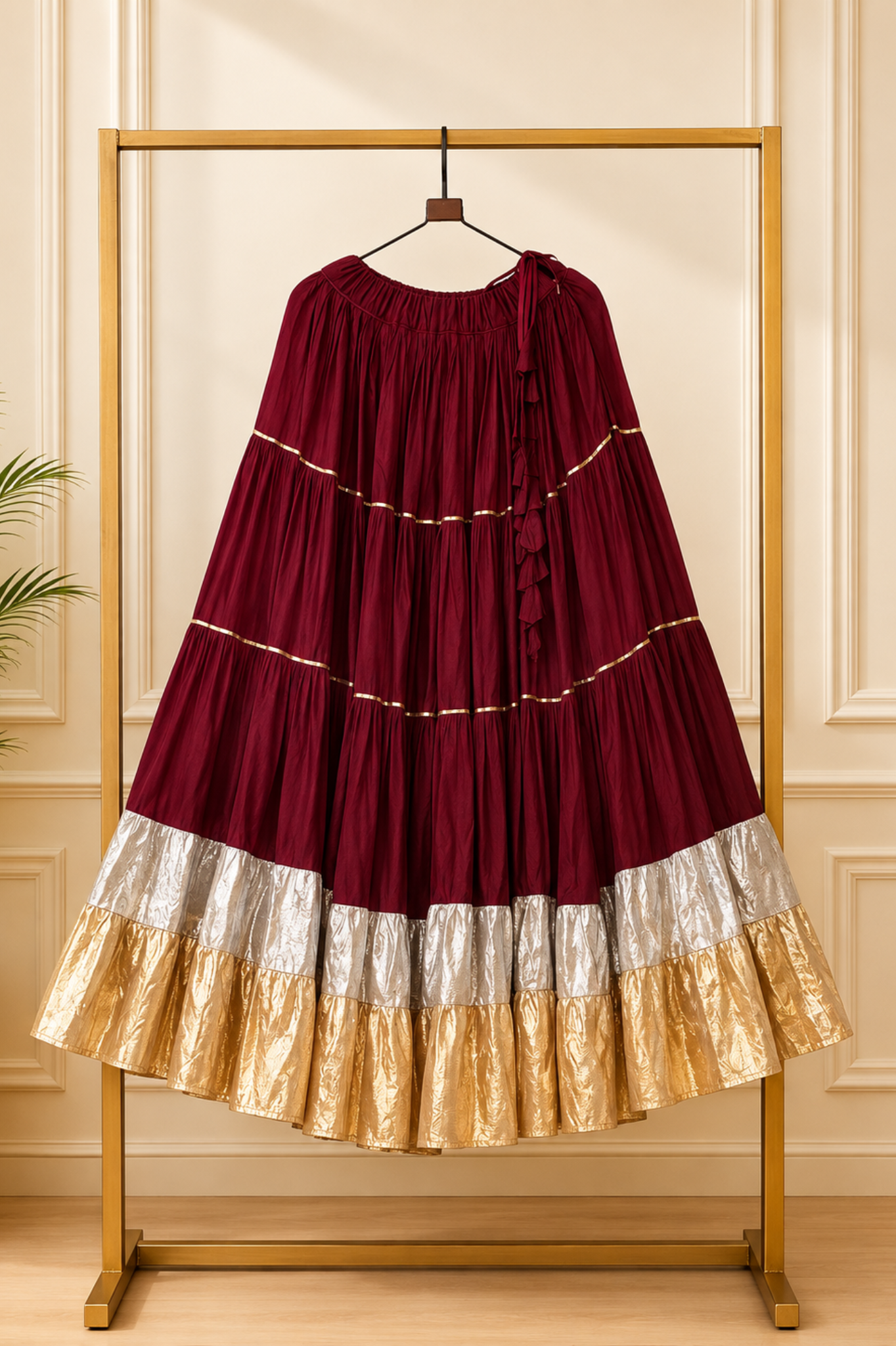 Women's Designer Cotton Lehenga Skirt | Flared Ethnic Festive Wear