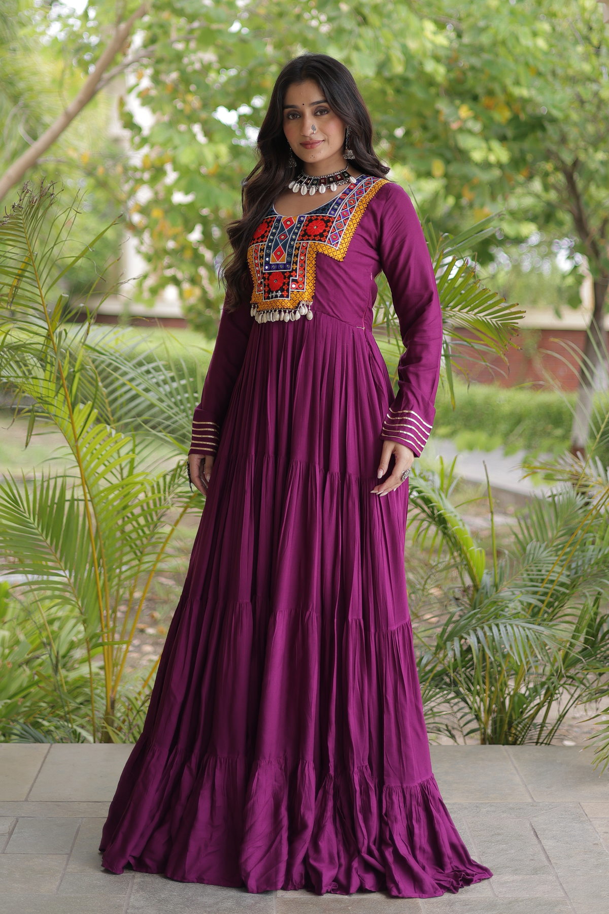 Women’s Embroidered Anarkali Gown | Full Length Ethnic Dress for Festive & Wedding Wear