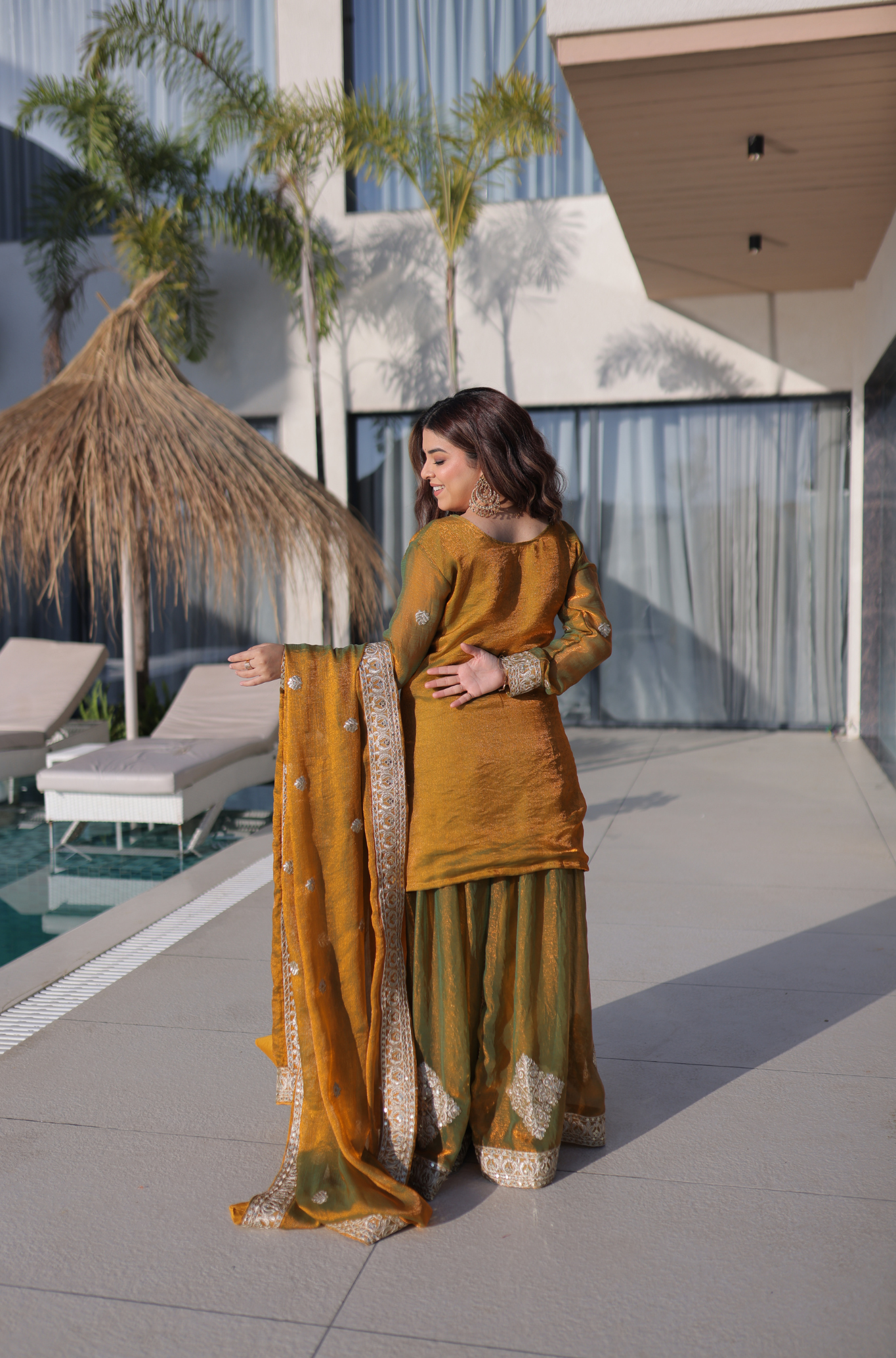 Women Festive Embroidered Muslin Silk Kurta Set with Dupatta