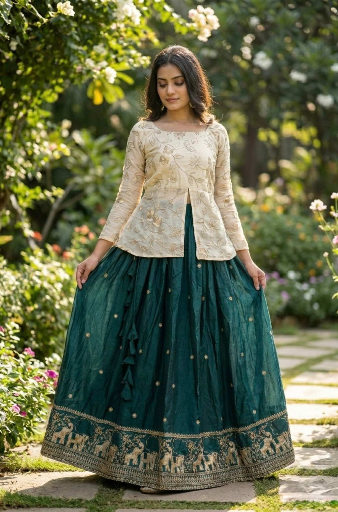Women's Designer Embroidered Lehenga Choli Set