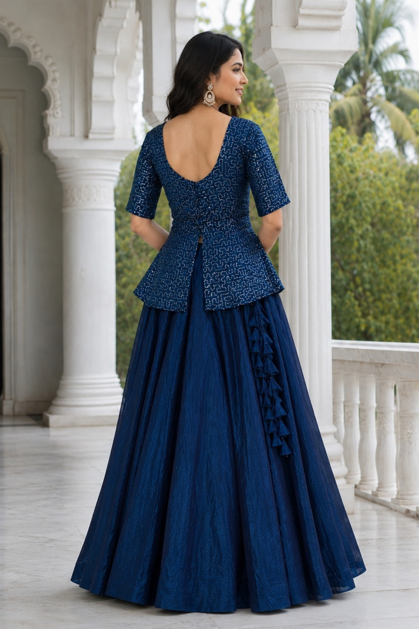 Royal Navy Blue Designer Lehenga Choli for Women