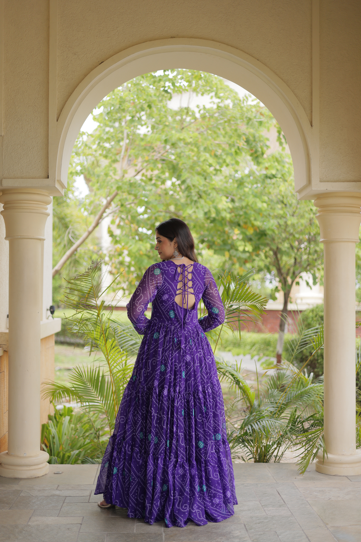 Designer Printed Anarkali Kurti with Embroidered Yoke & Flared Skirt
