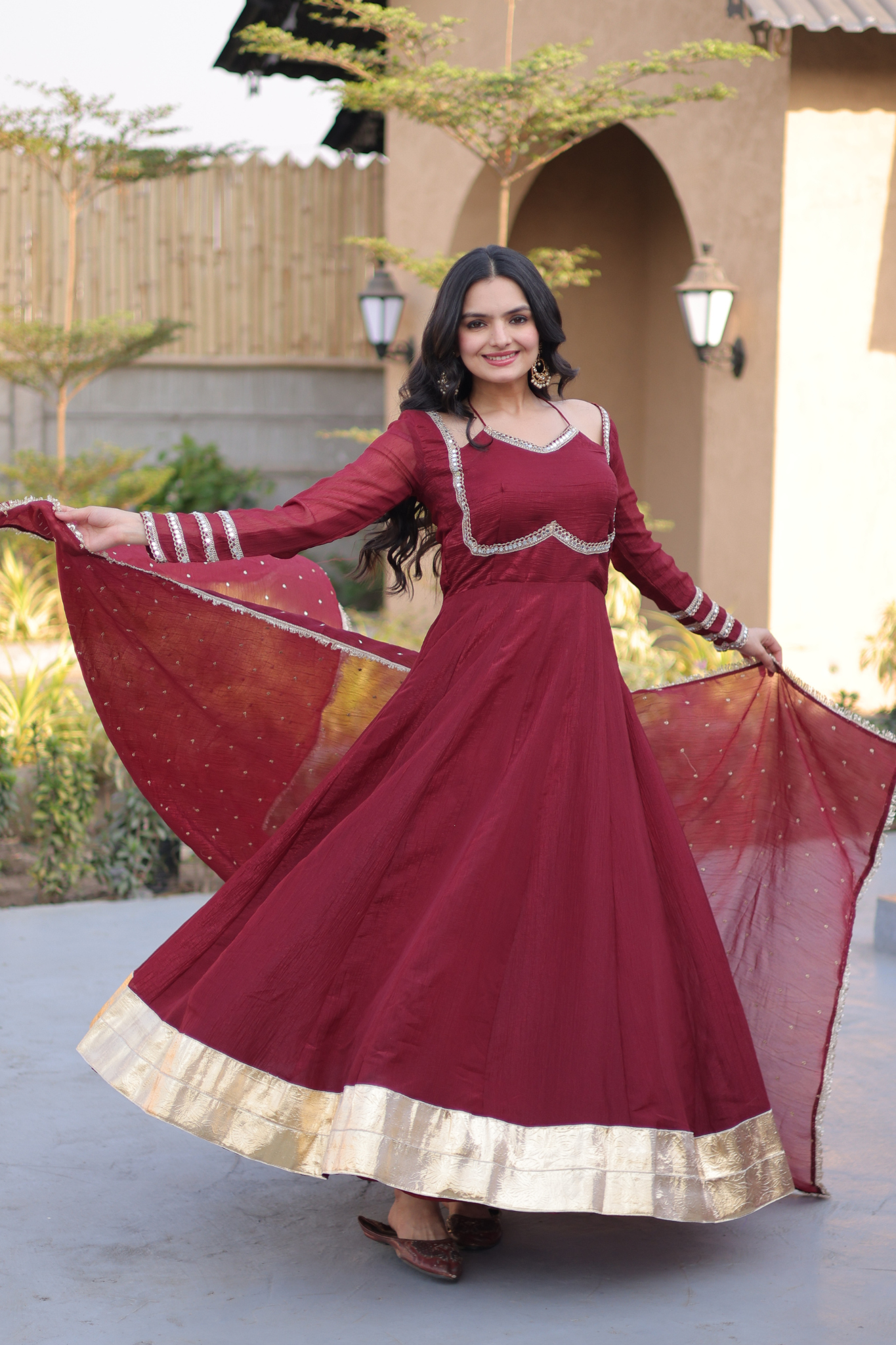 Women's Designer Anarkali Suit Set with Dupatta