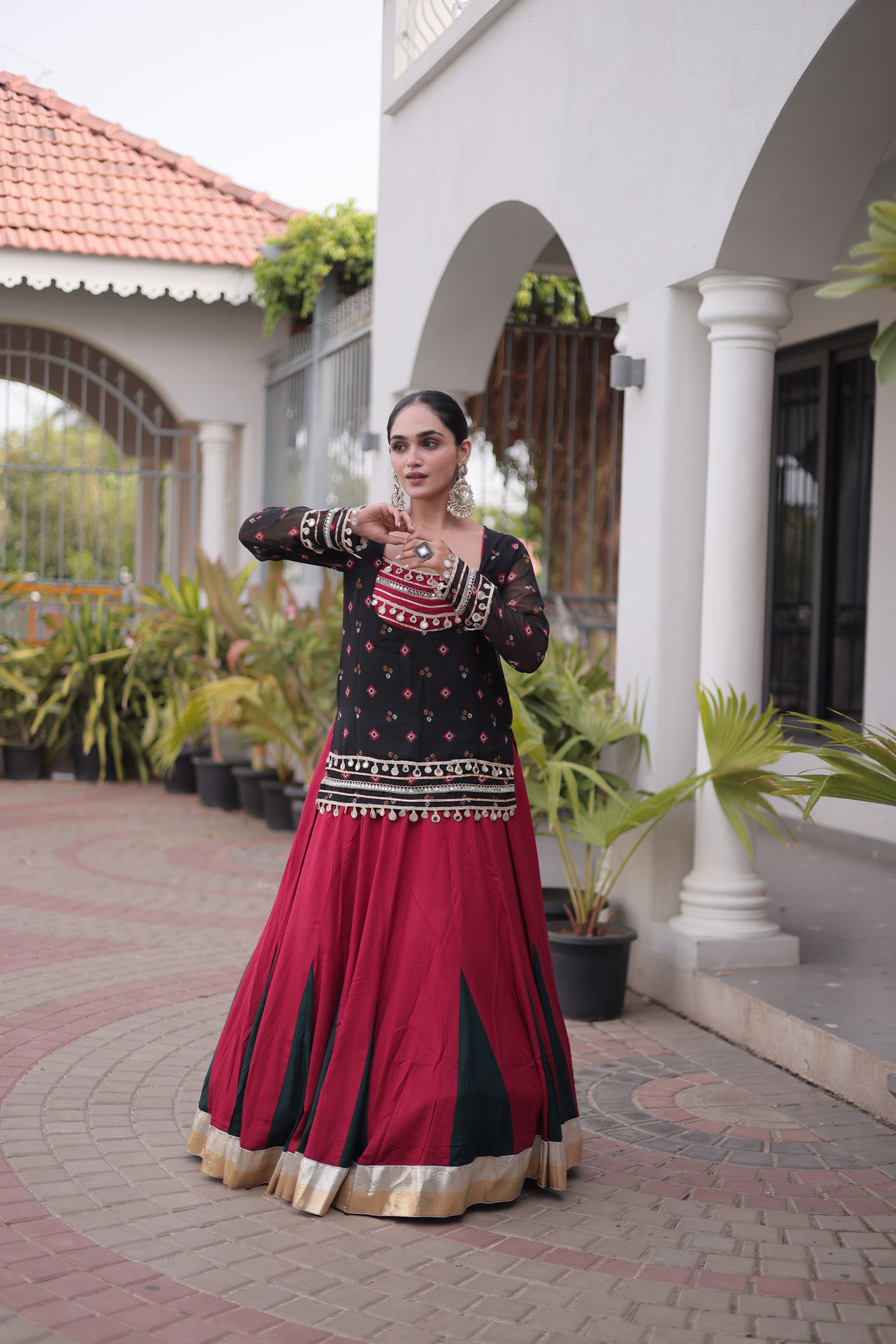 Women’s Embroidered Kurta with Flared Lehenga Set | Festive Ethnic Wear for Women