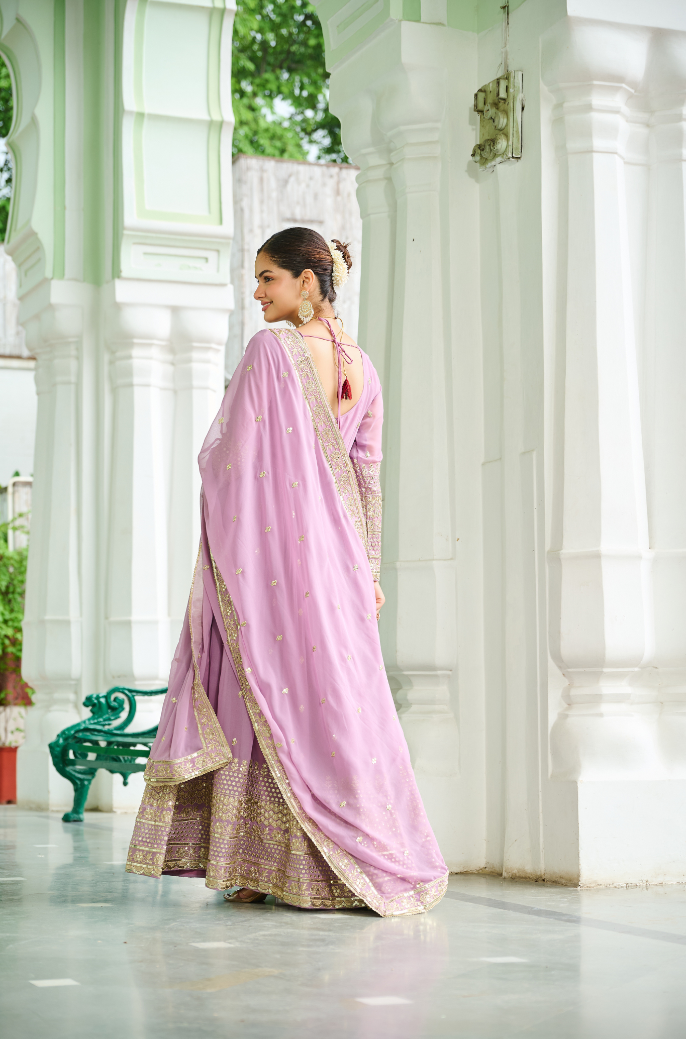 Women’s Designer Georgette Anarkali Gown with Dupatta