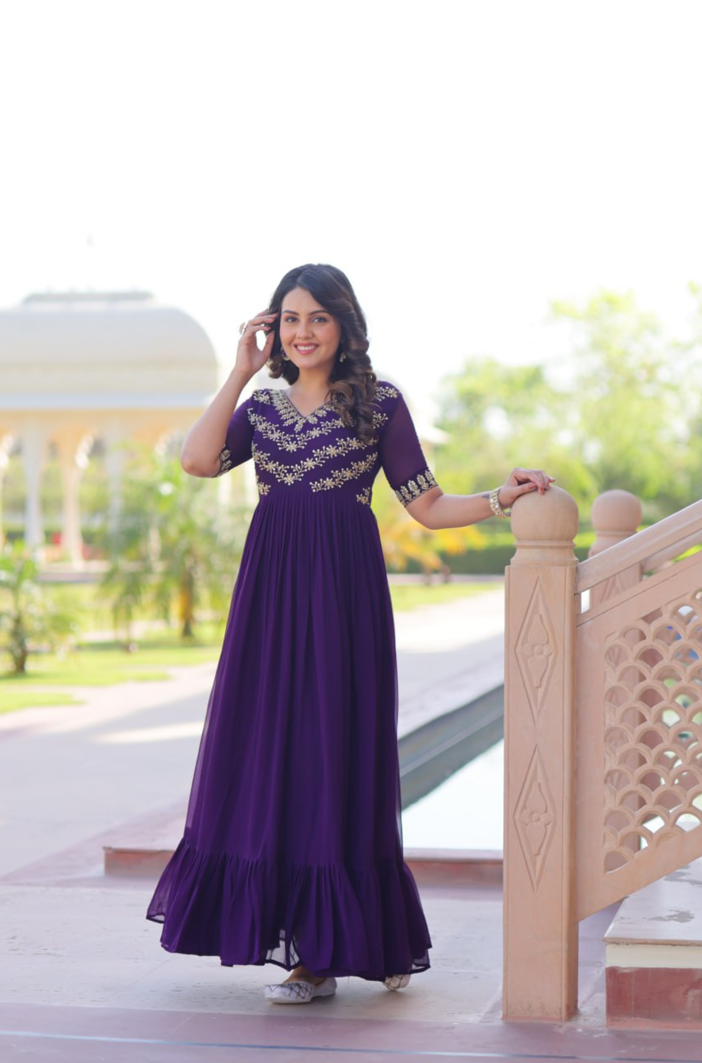 Designer Gown For Women Traditional Events Embroidered Anarkali Gown