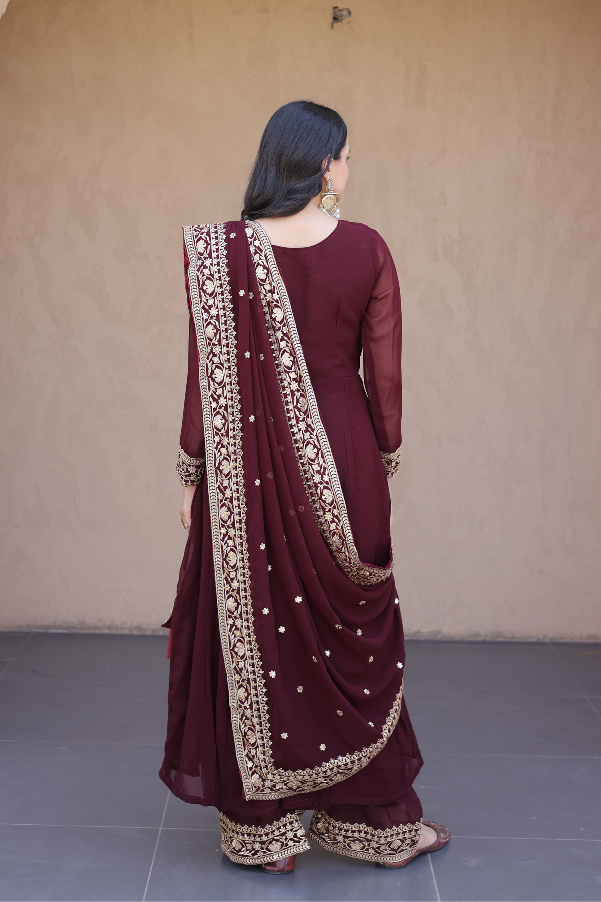 Embroidered Anarkali Suit Set for Women | Designer Ethnic Wear with Dupatta