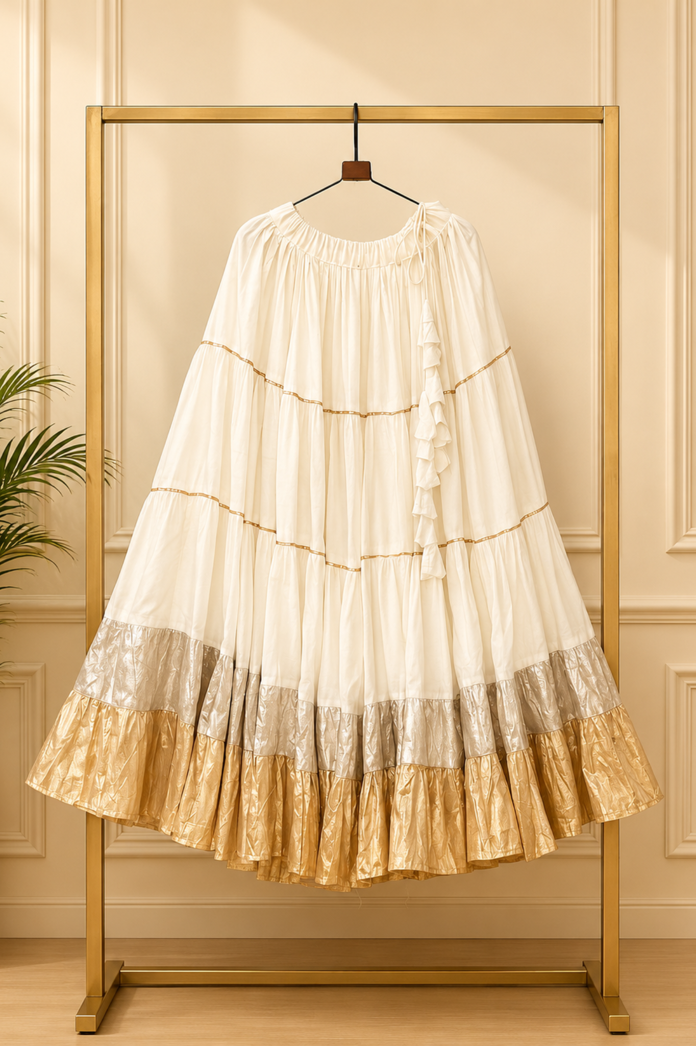 Women's Designer Cotton Lehenga Skirt | Flared Ethnic Festive Wear