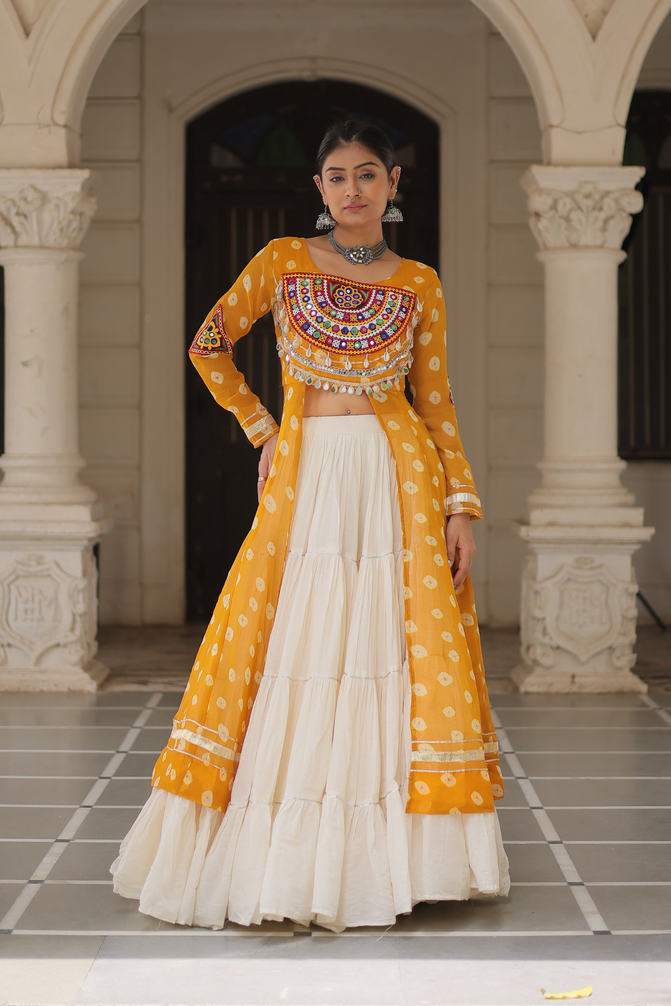 Women's Designer Navratri Koti Lehenga Choli | Garba Wear