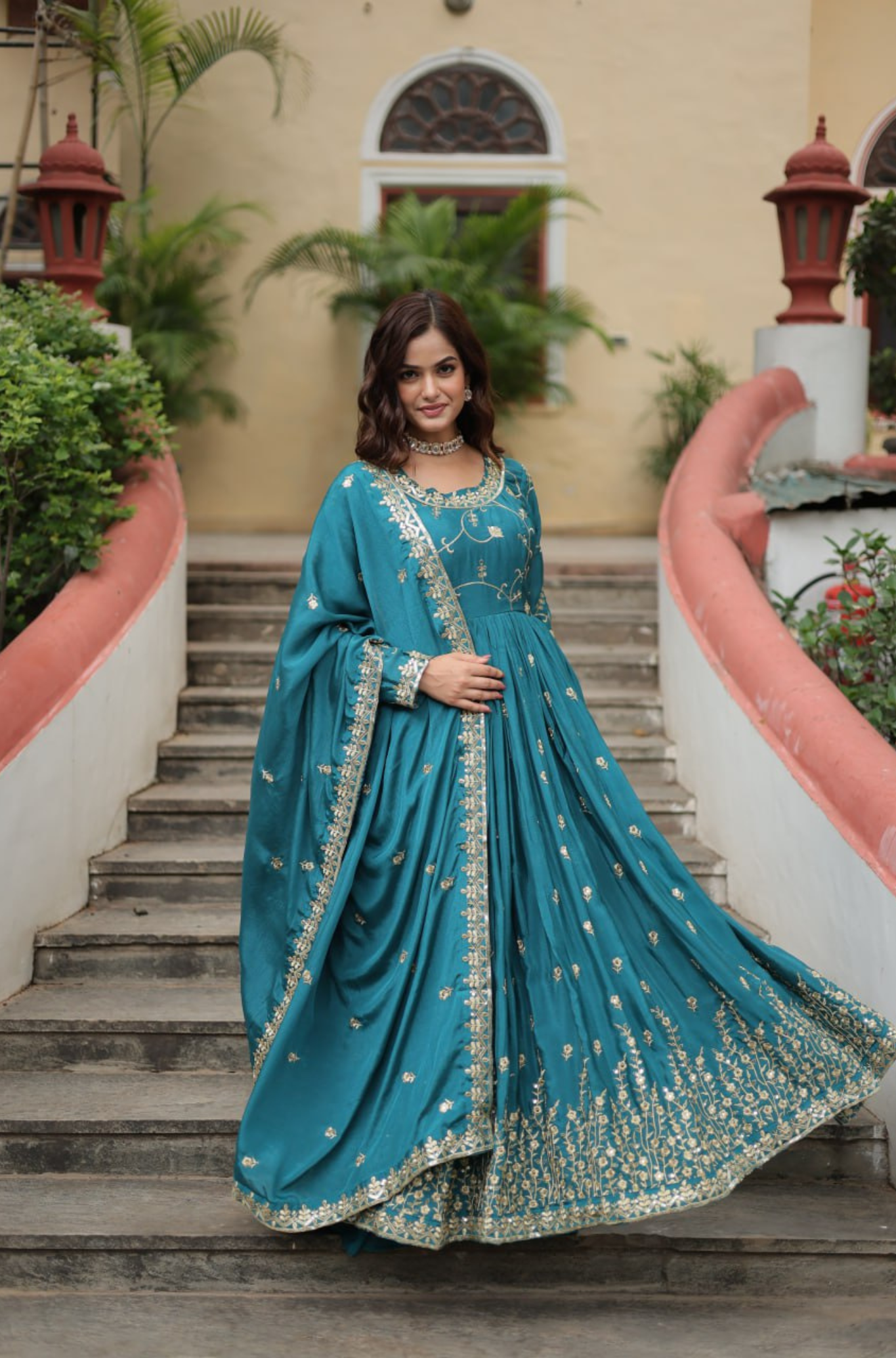 Designer Embroidered Sharara Set with Dupatta for Women