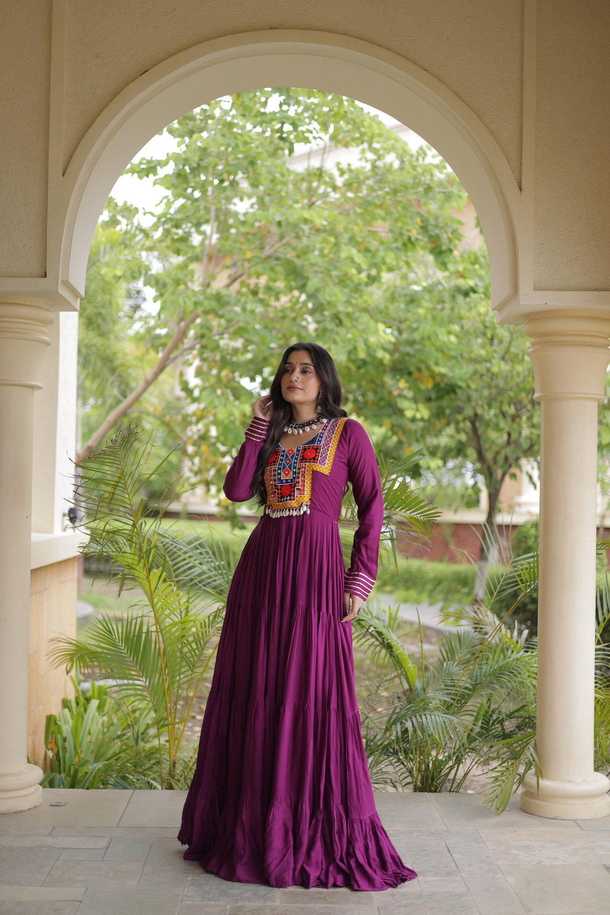 Women’s Embroidered Anarkali Gown | Full Length Ethnic Dress for Festive & Wedding Wear
