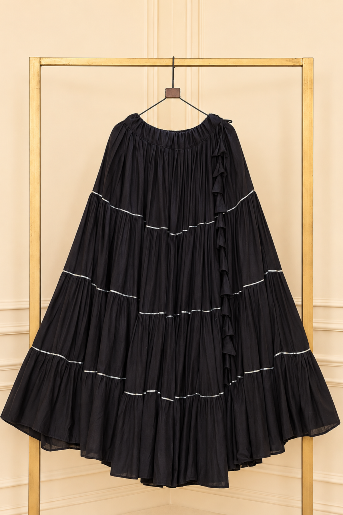 Women's Designer Flared Skirt with Ruffle Detail | Ethnic Festive Wear