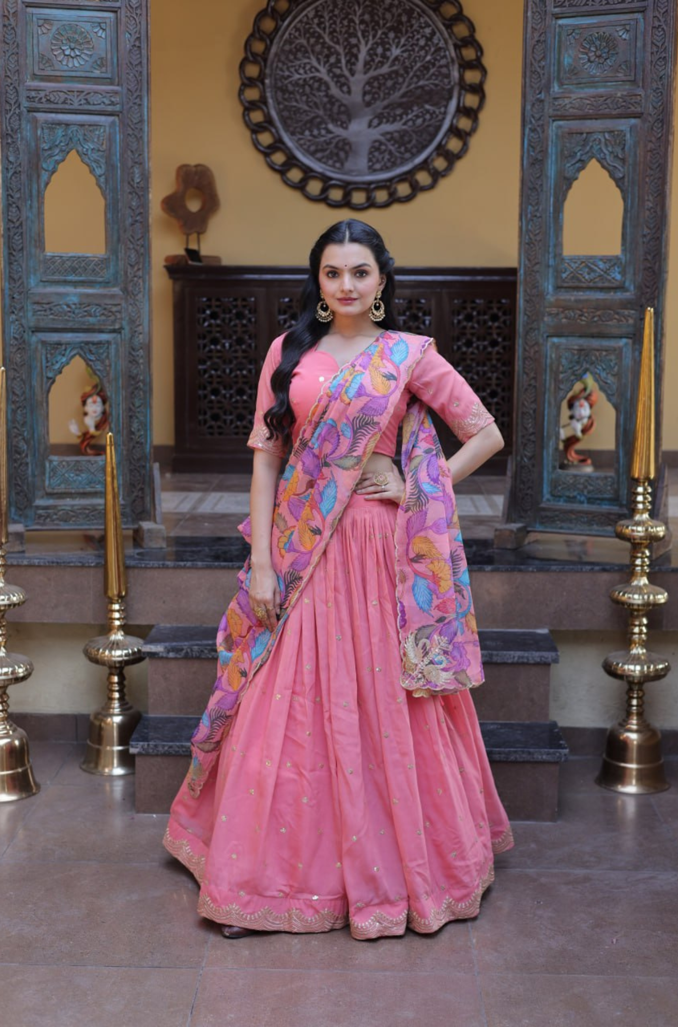 Designer Lehenga Choli for Women with Printed Dupatta & Sequins Work
