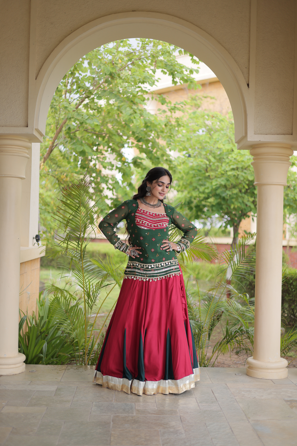 Women’s Embroidered Kurta with Flared Lehenga Set | Festive Ethnic Wear for Women