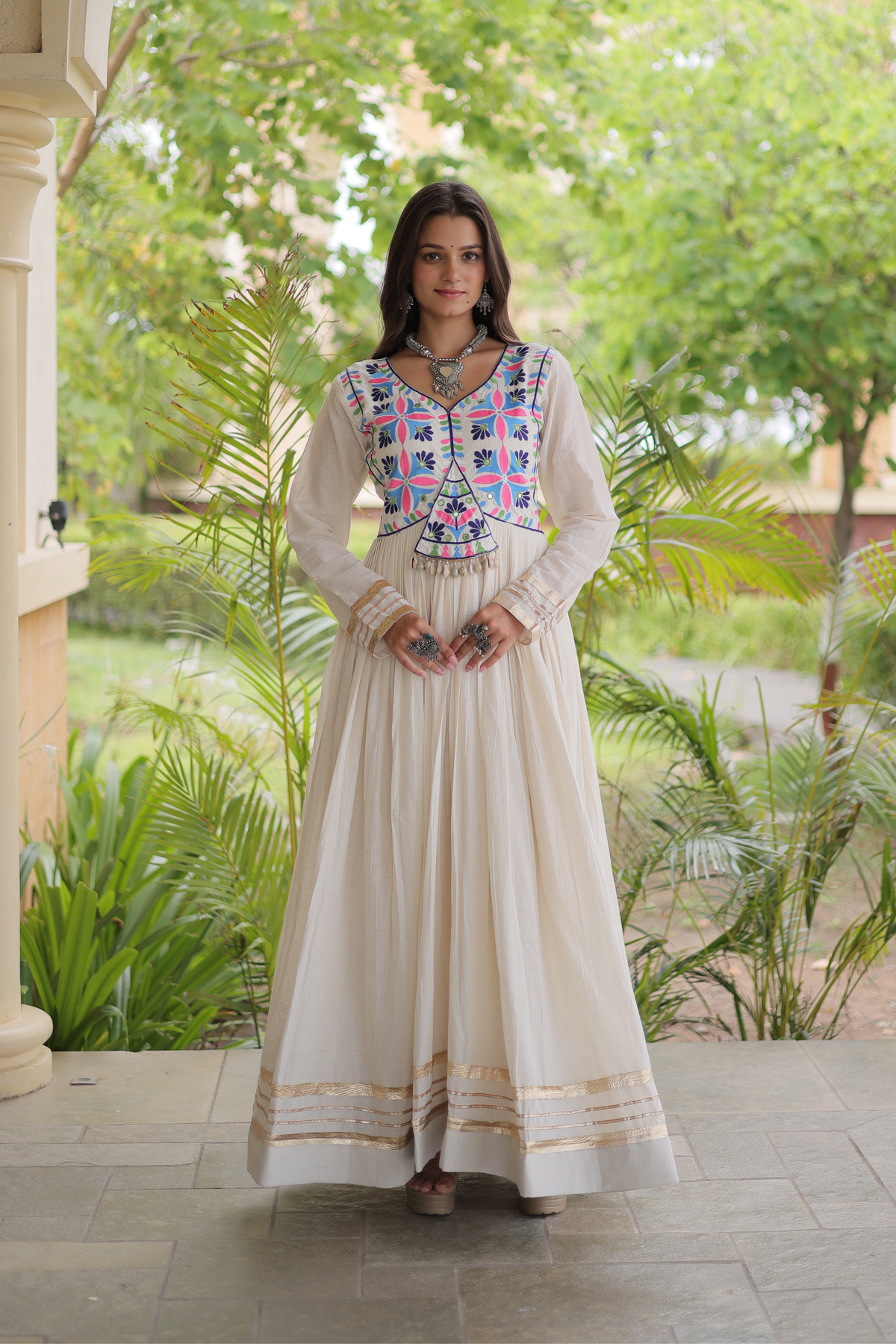 Women’s Designer Anarkali Gown | Embroidered Ethnic Floor Length Dress