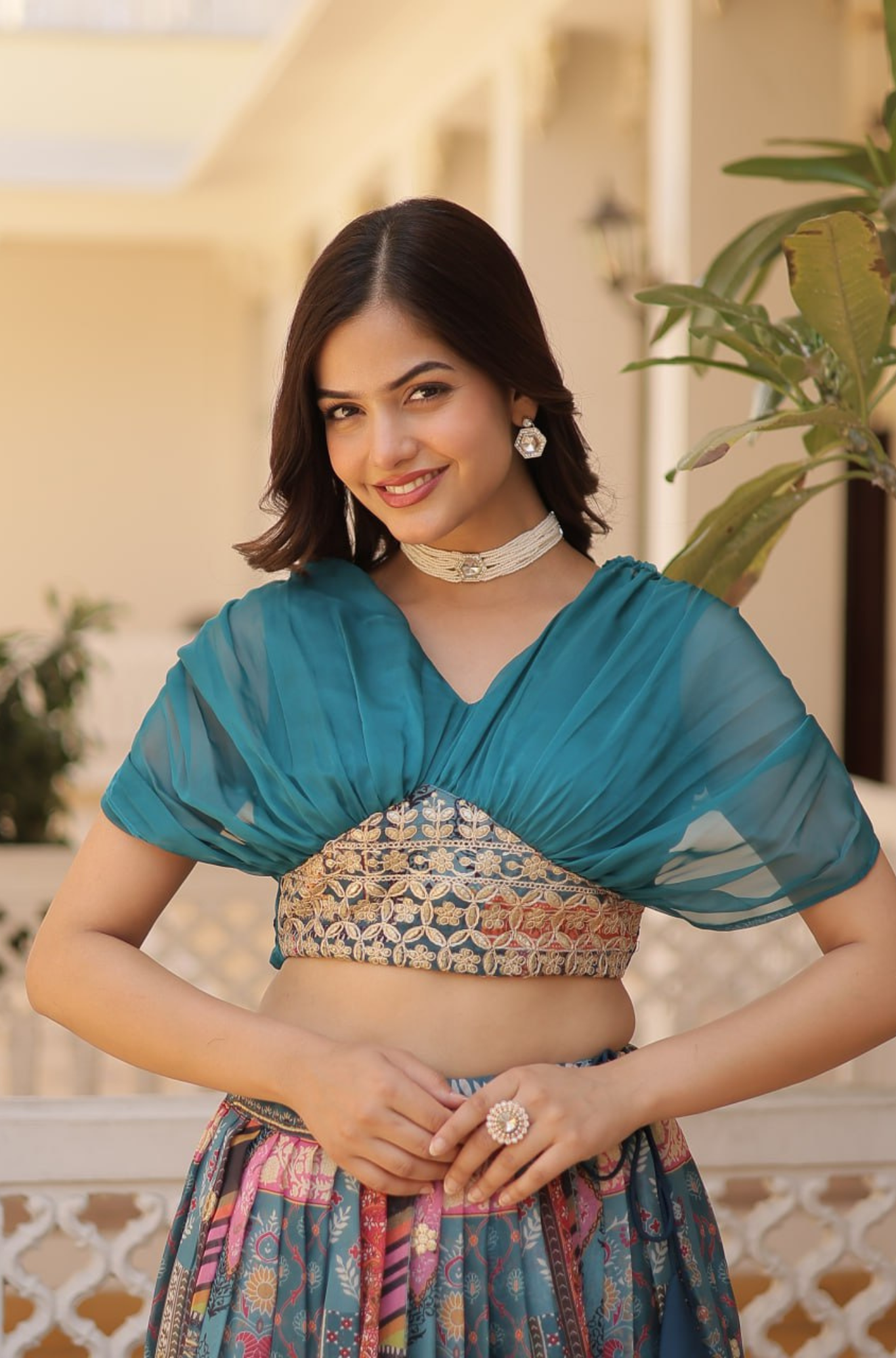 Designer Printed Lehenga Choli for Women with Dupatta