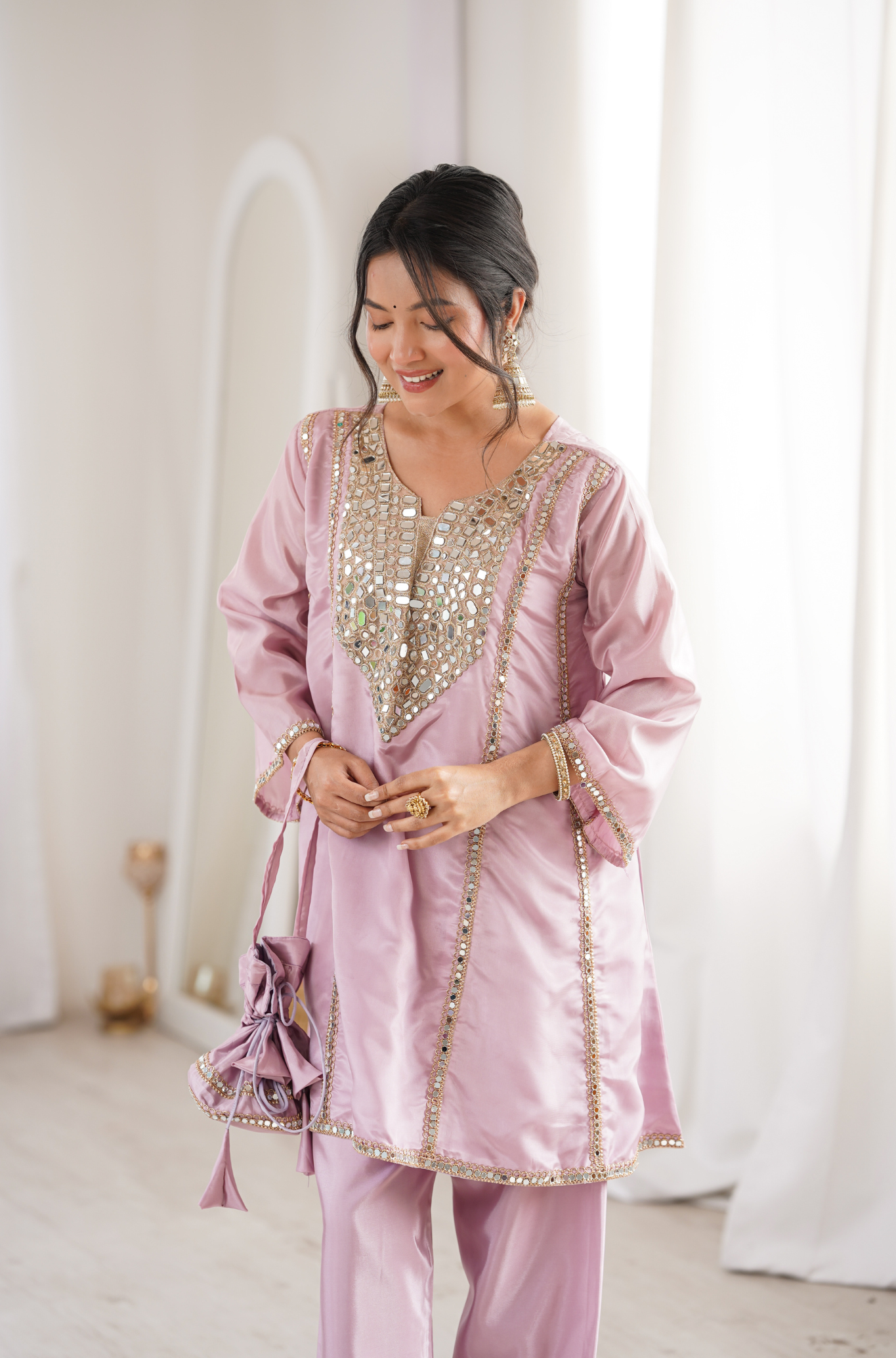 Traditional Mirror Work Dress for Women