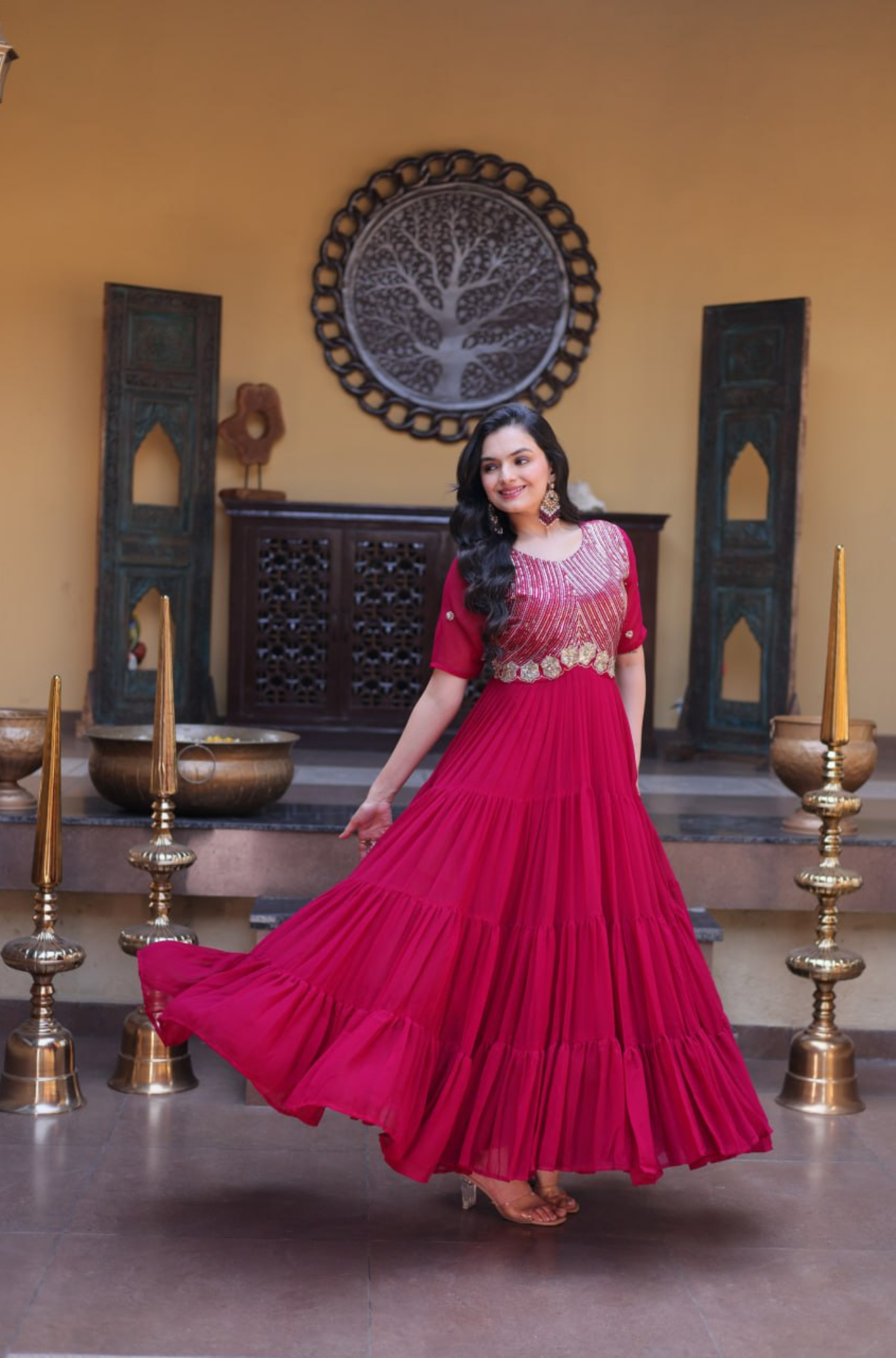 Women’s Designer Embroidered Anarkali Gown