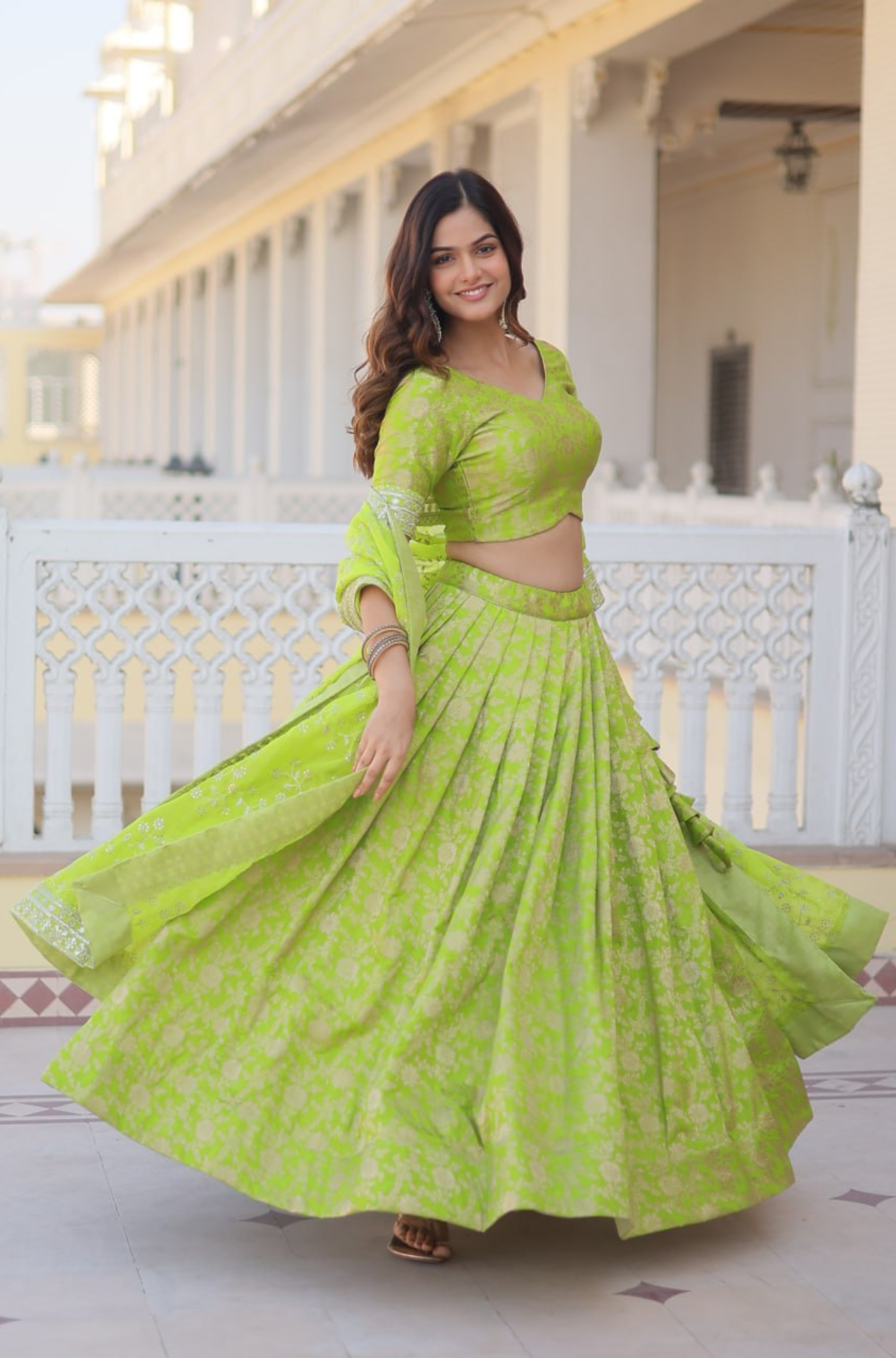 Designer Embroidered Lehenga Choli Set with Dupatta for Women