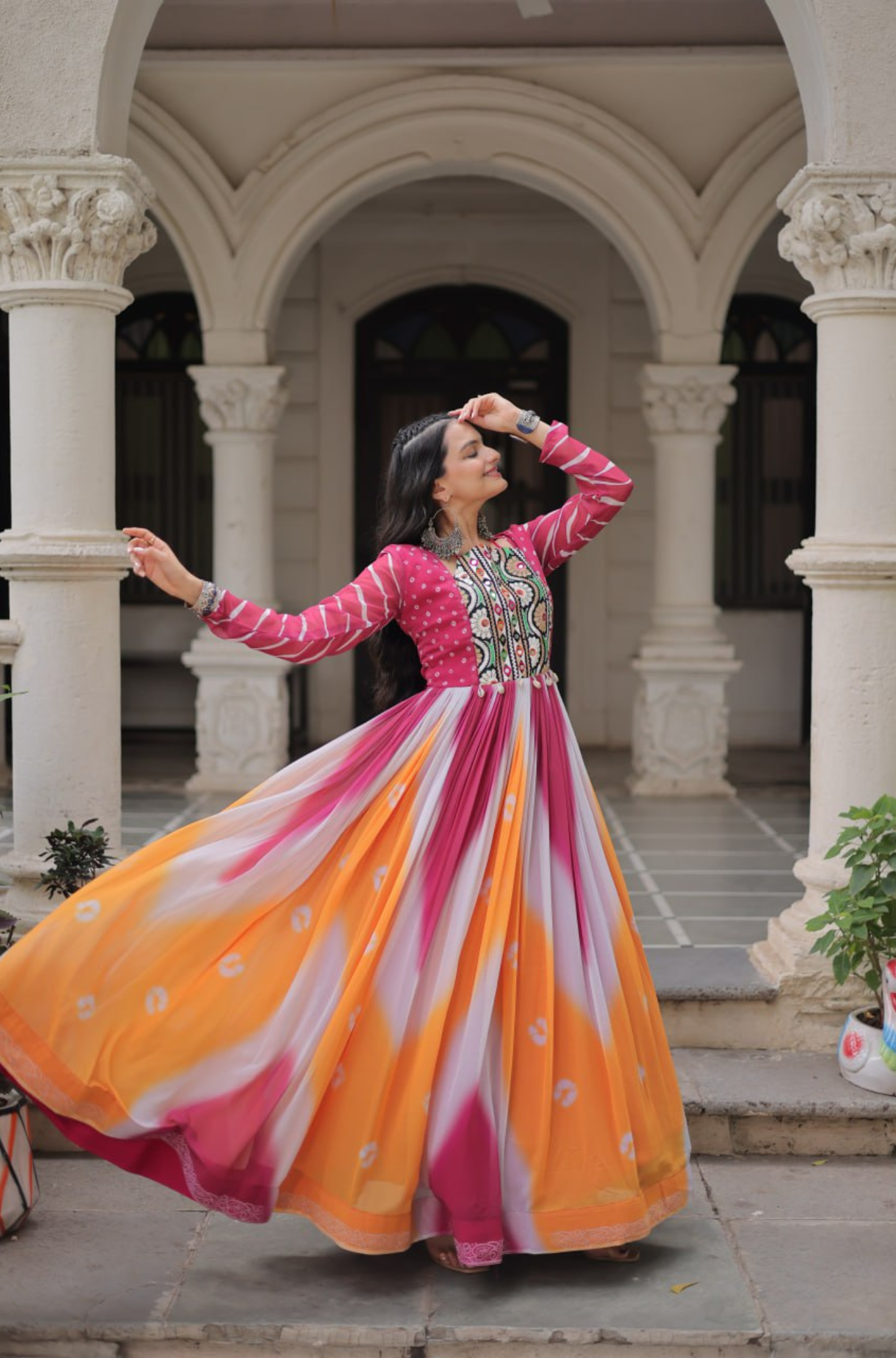 Designer Printed Anarkali Gown for Women