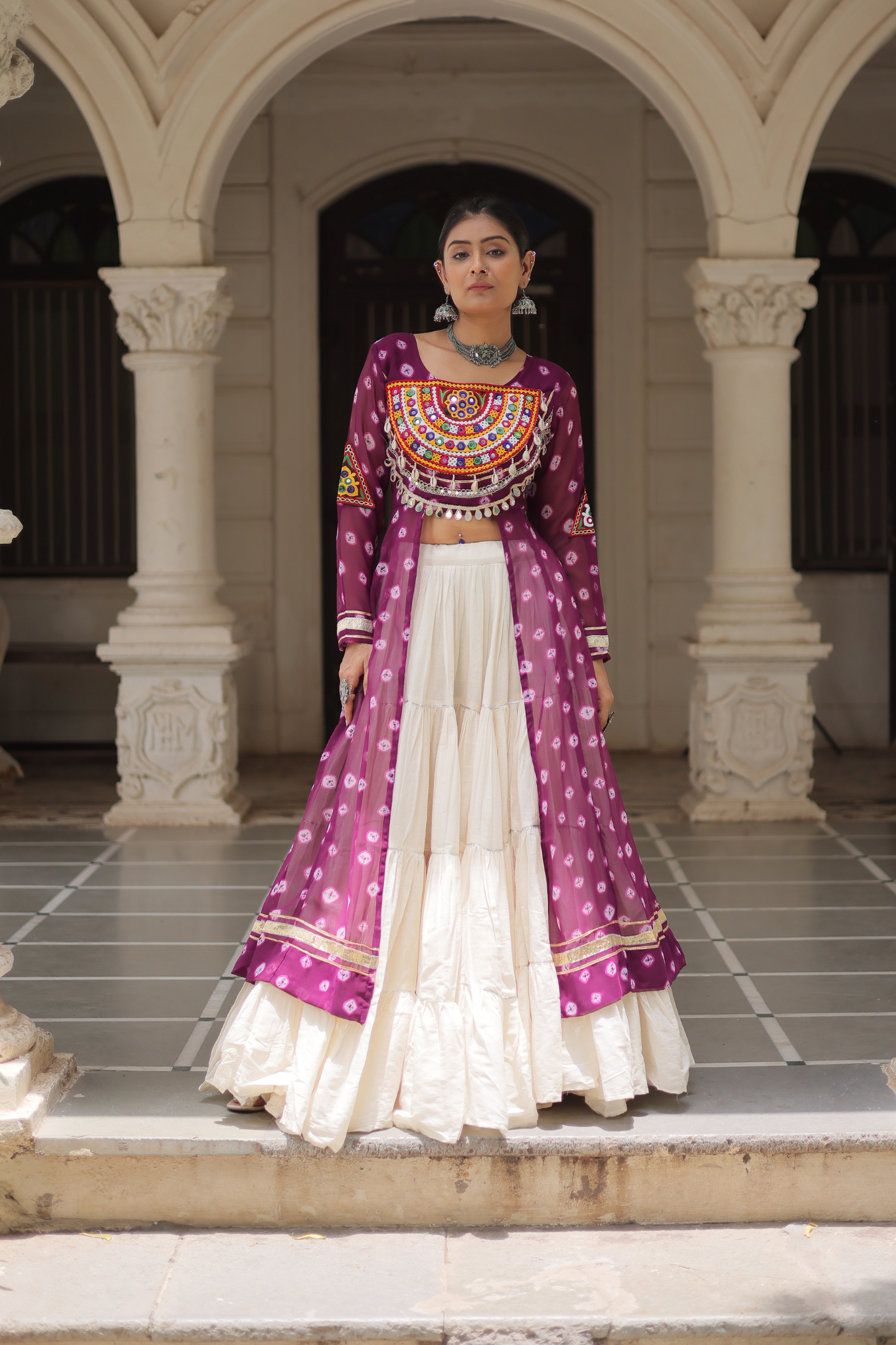 Women's Designer Navratri Koti Lehenga Choli | Garba Wear