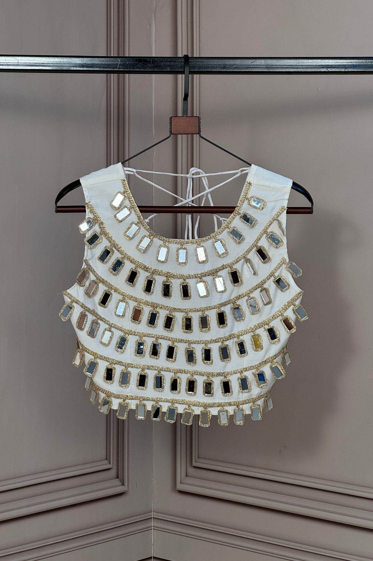 Designer Mirror Work Embroidered Blouse for Women #NavratriSpecial #NavratriOutfit