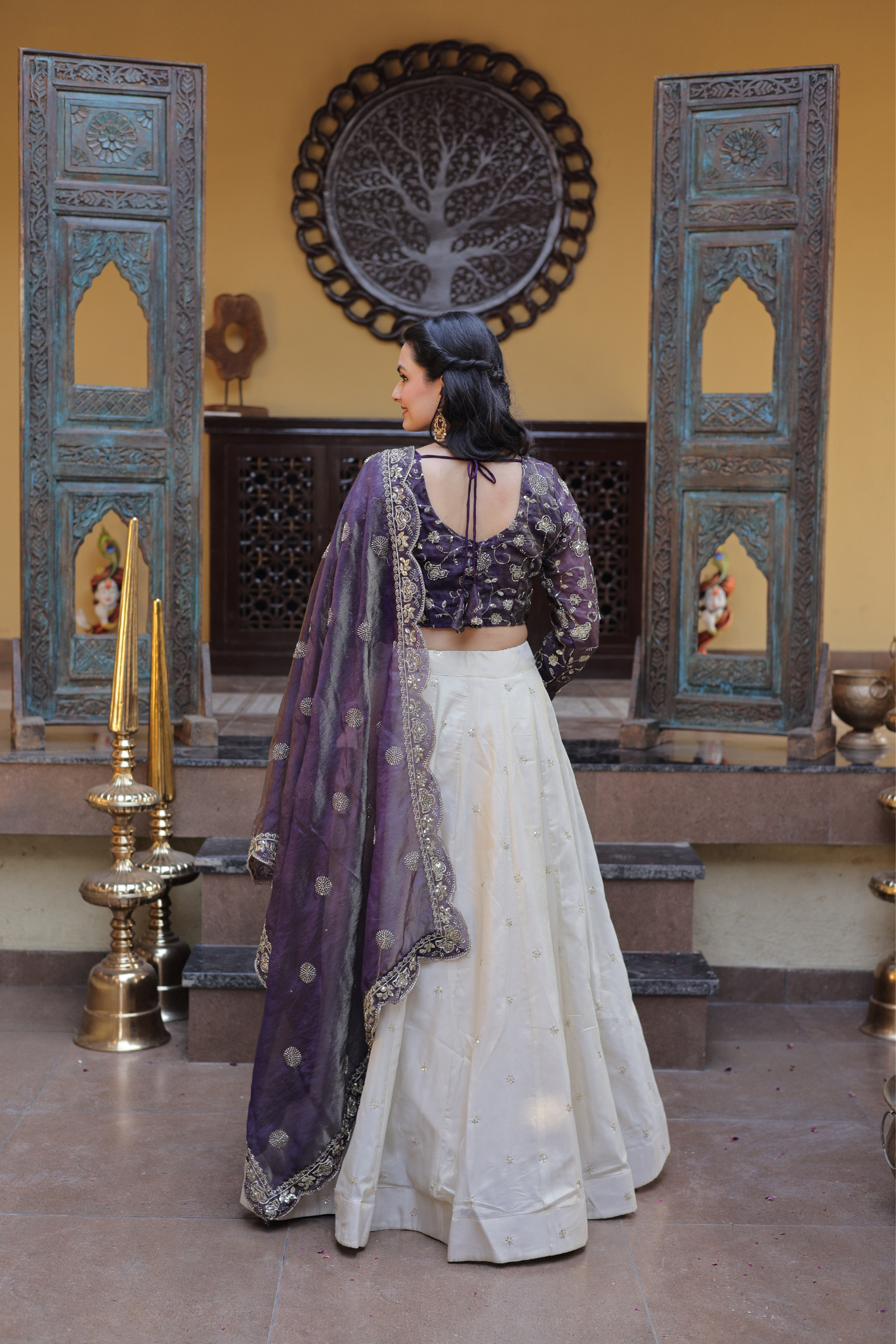 Women Embroidered Lehenga Choli Set with Dupatta